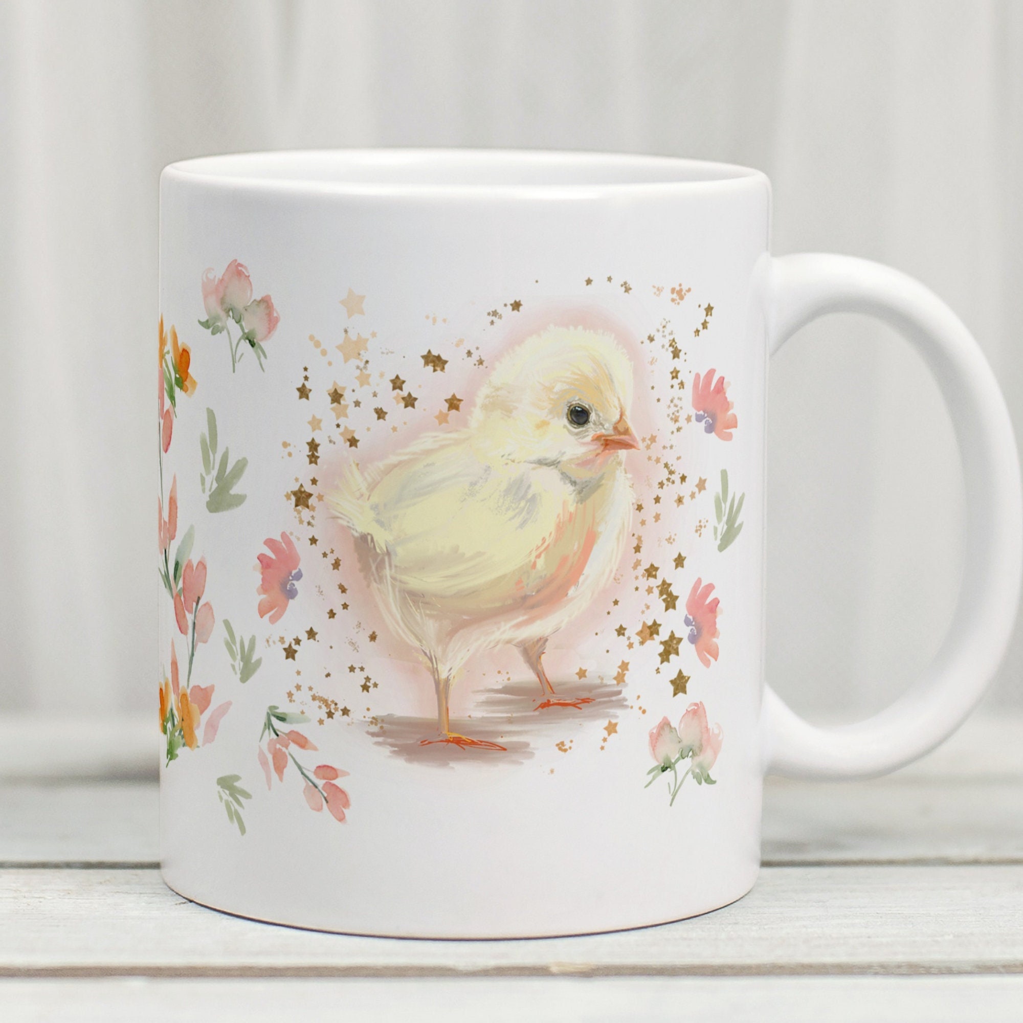 Easter Chick Mug, Happy Easter Mug, Happy Easter Gift, Easter Gift For Kids, Children’s Mug, Cute Easter Chick