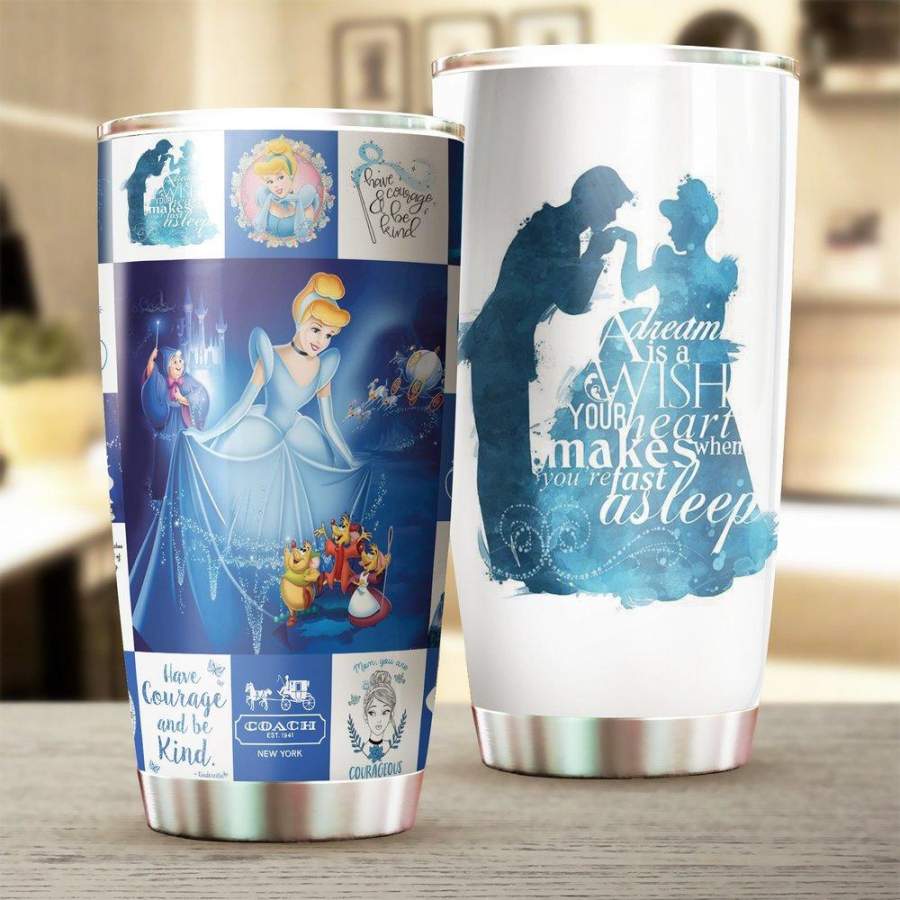 Cinderella Stainless Steel Tumbler 20 Oz, Cinderella Stainless Steel Mug Cartoon