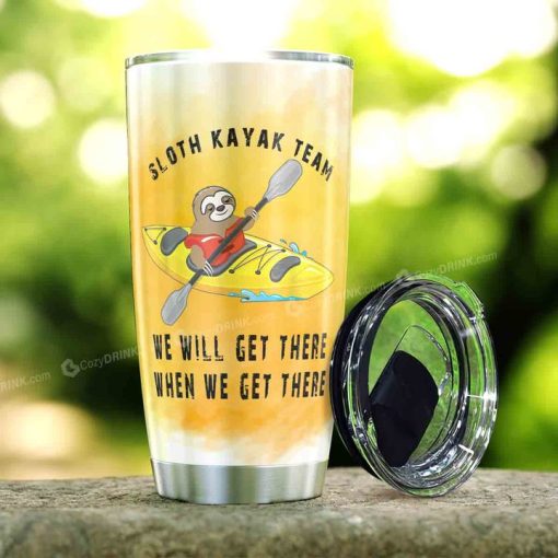 Sloth Kayak Team Stainless Steel Tumbler