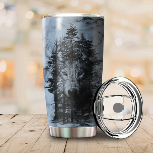 Cool Wolf Tumbler | Insulated Steel Tumbler | Stainless Steel Tumbler | Double Wall Insulated Tumbler, Gift Ideas For Dad, Gift For Mother