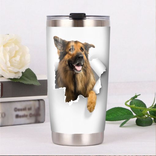 German Shepherd Dog Steel Tumbler, Gift For Friend, Valentine Gift For Boyfriend, 60Th Birthday Ideas, Dad Day Gifts, Gift For Wife