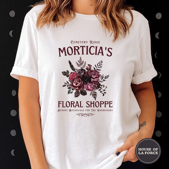 Morticia’s Floral Shoppe Tshirt