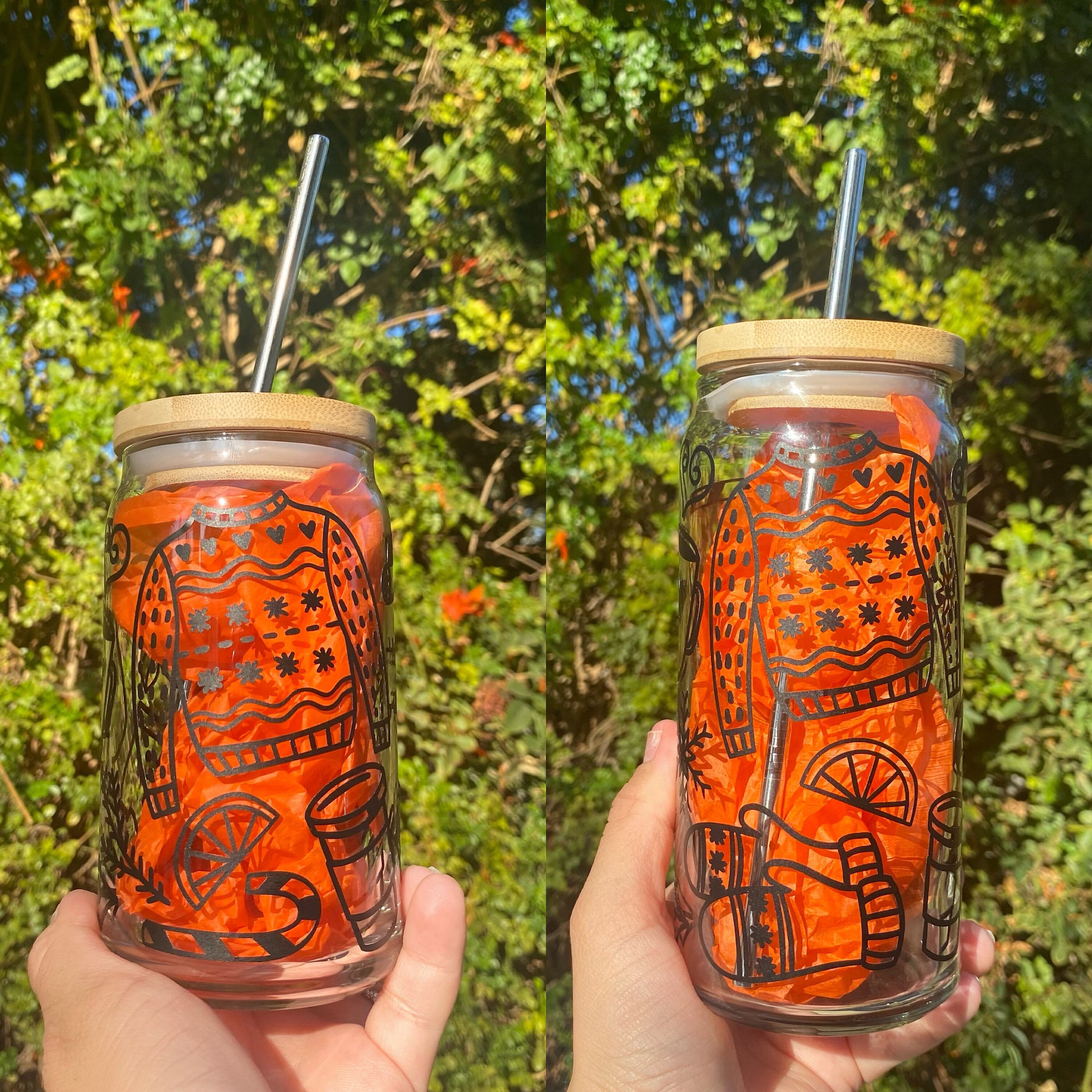 Christmas Beer Glass Can, Christmas Cups, Christmas ITEMS, Christmas Glass, Christmas Decorations, Beer Glass Can, Christmas Iced Coffee