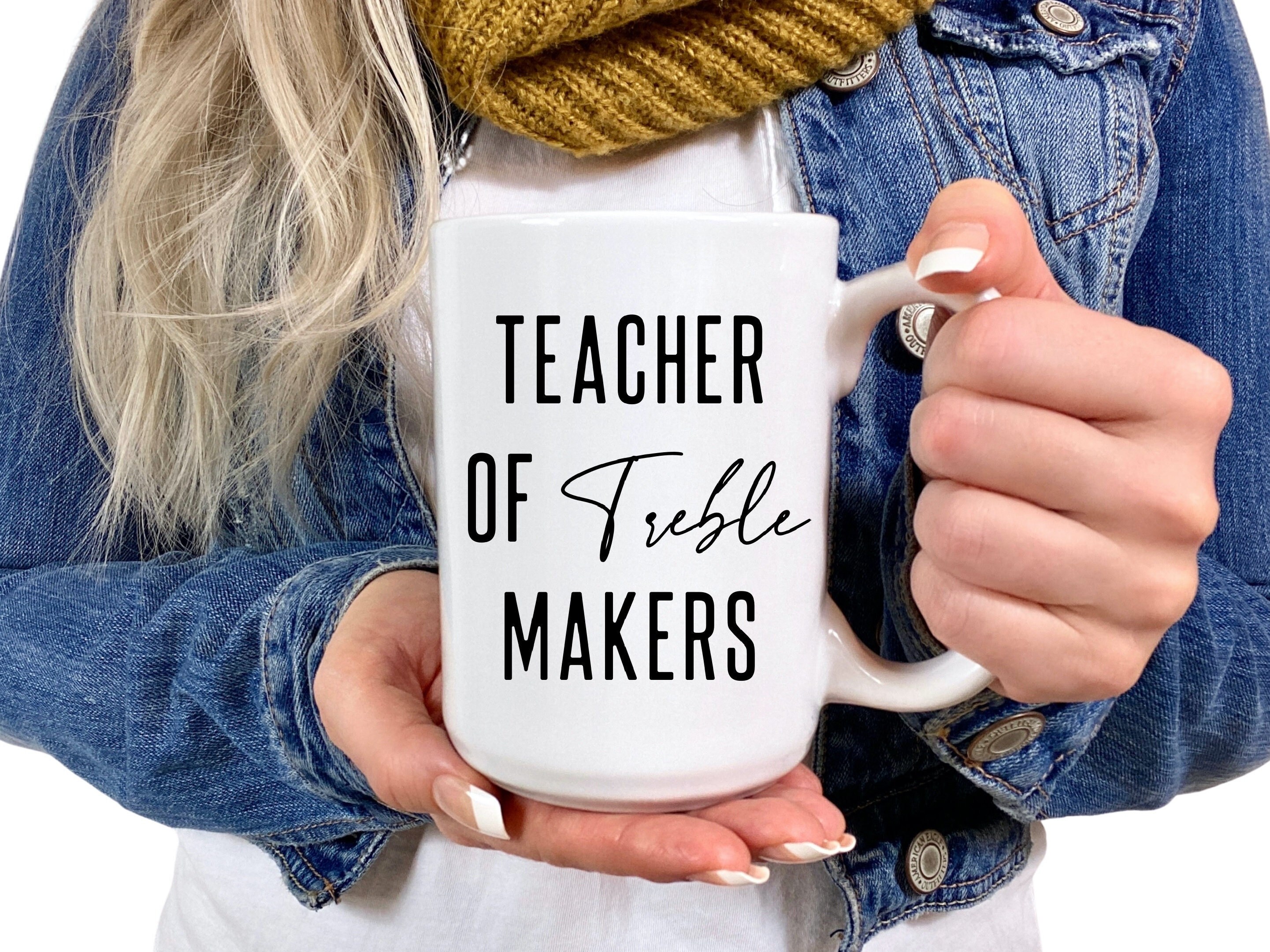 Music Teacher Gift, Music Teacher Mug, Piano Teacher Gift, Music Coach Gift, Teacher of Treble Makers, Choir Teacher Gift