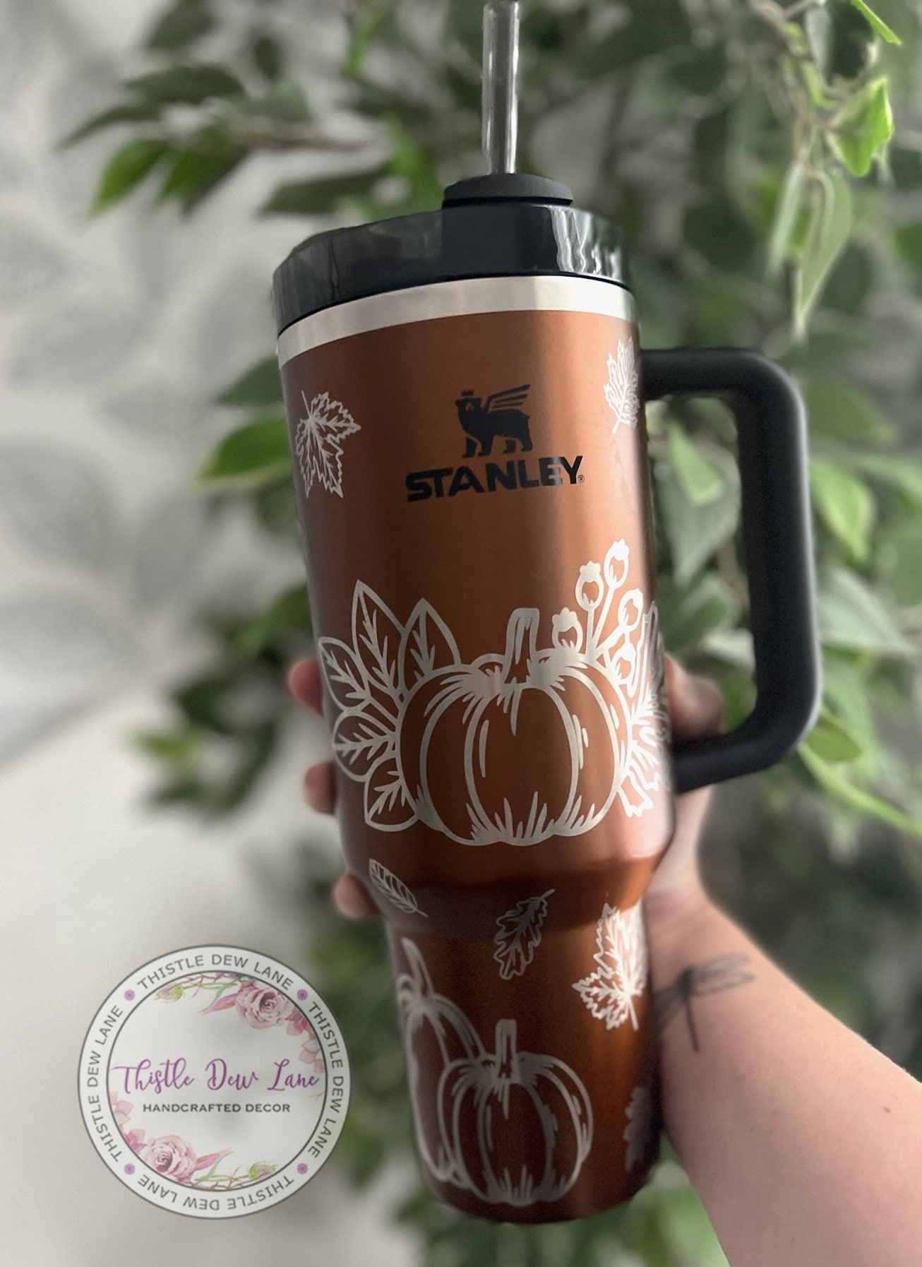 40oz tumbler, 30oz tumbler, Fall tumbler, Pumpkin tumbler, Laser engraved Stanley tumbler, Custom fall tumbler, Fall laser engraved tumbler