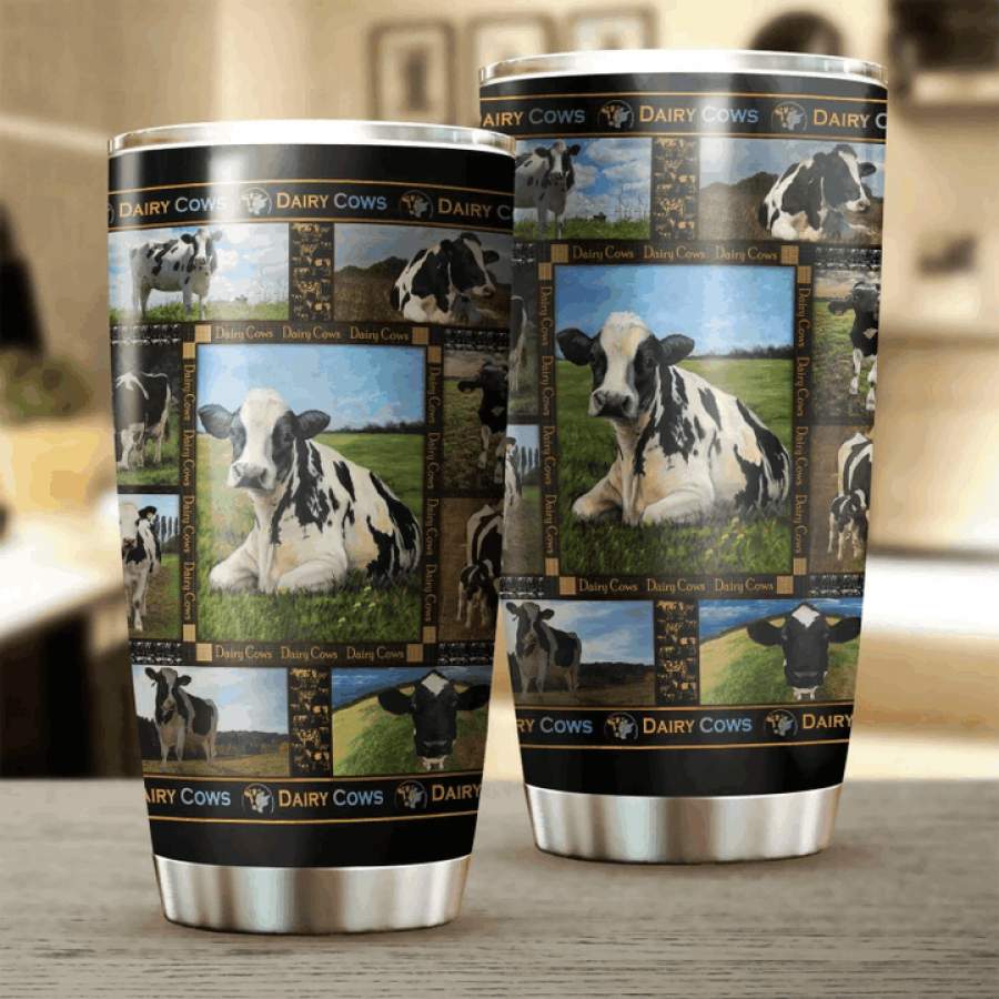 Dairy Cow Stainless Steel Insulated Tumbler Cups