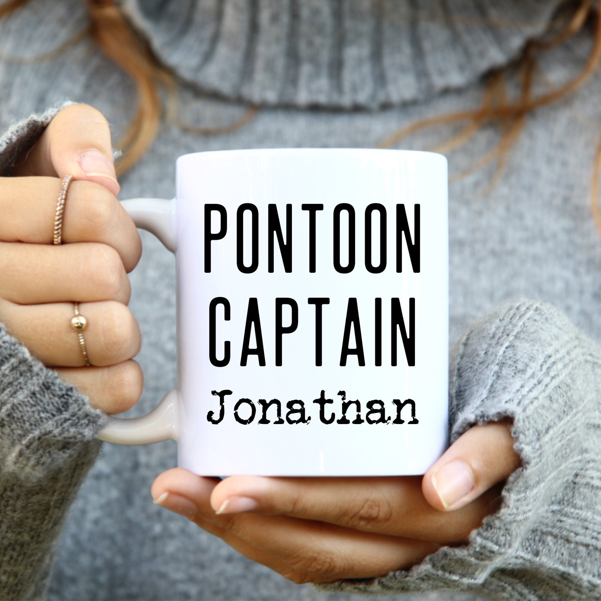 Pontoon Boat Gifts, Personalized Pontoon Captain Mug, Personalized Pontoon Gift, Boat Captain Cup, Boating Captain Boaters Boat Owner Mug