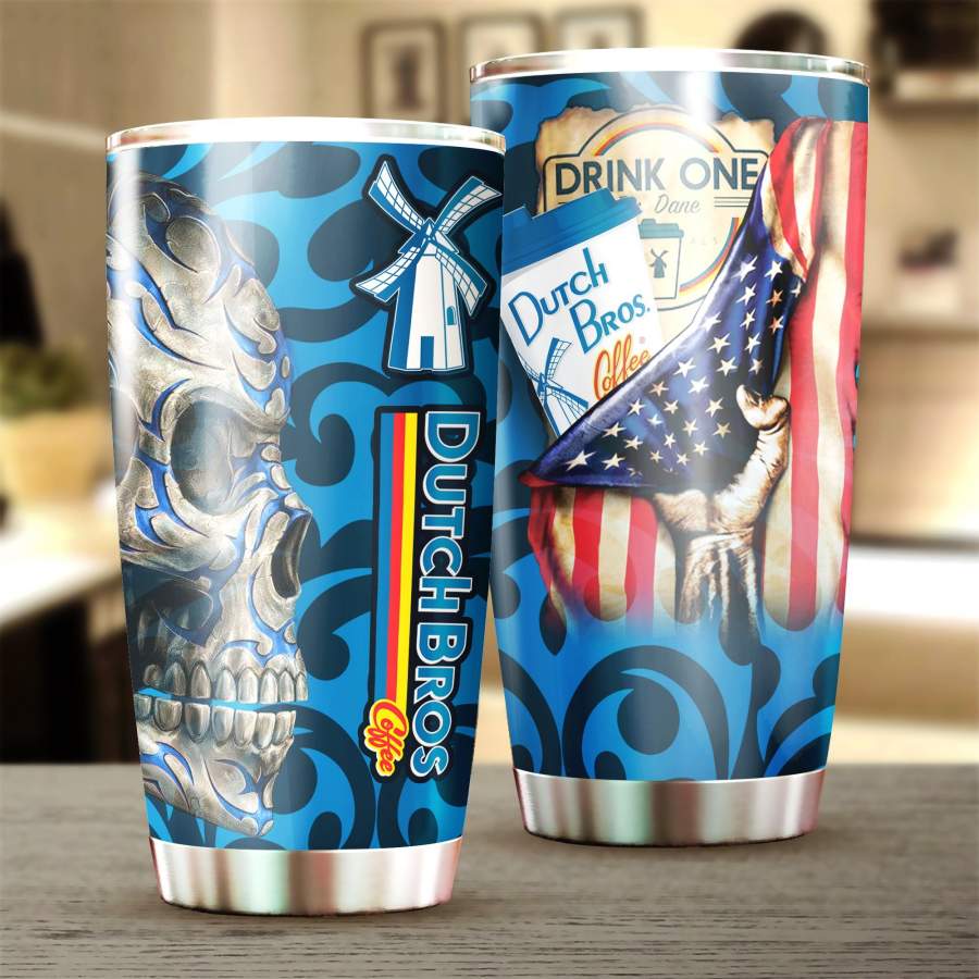 Dutch Bros Coffee Steel Tumbler, Dutch Bros Coffee Steel 20 Oz Steel Mug Stainless Steel Tumbler Cup Dutch Bros Coffee Steel Wooden Pattern 30 Oz Steel Mug