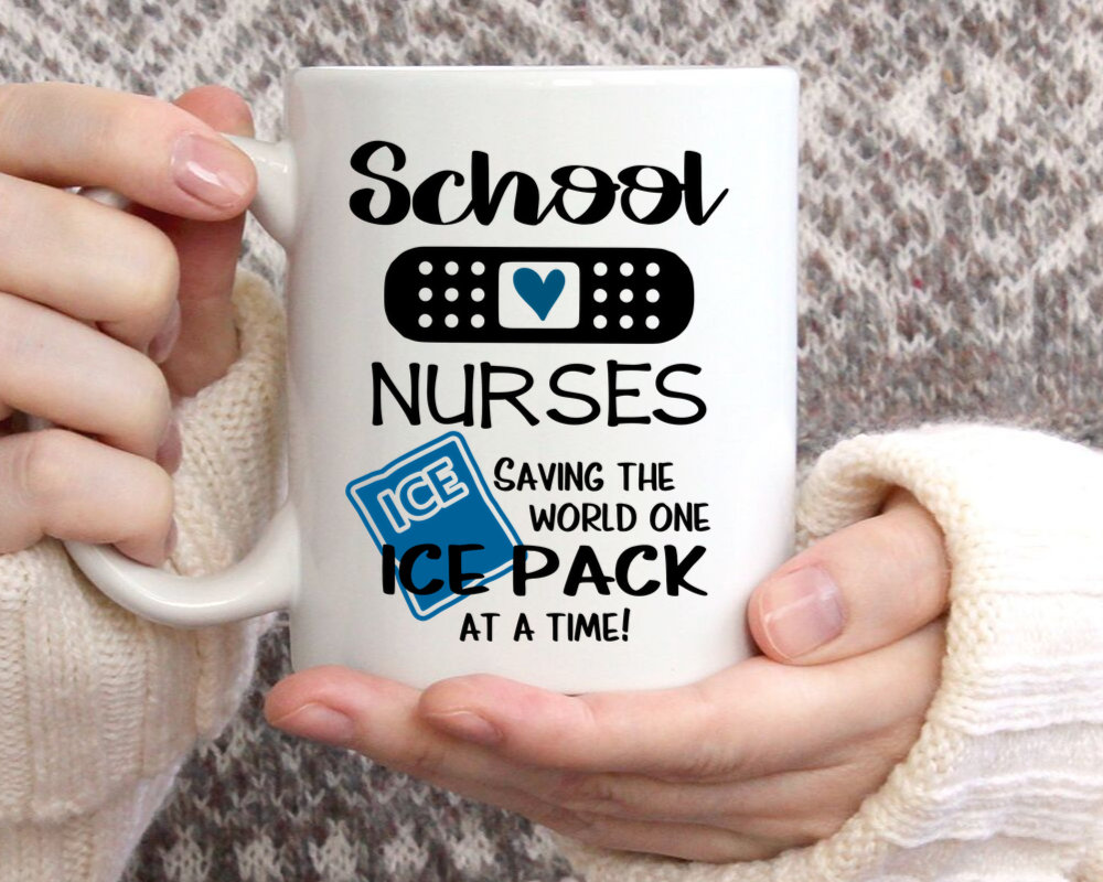 School nurses saving the world coffee cup mug, School nurse mug, funny school nurse mug, nurse gift, nurse appreciation, funny coffee mug