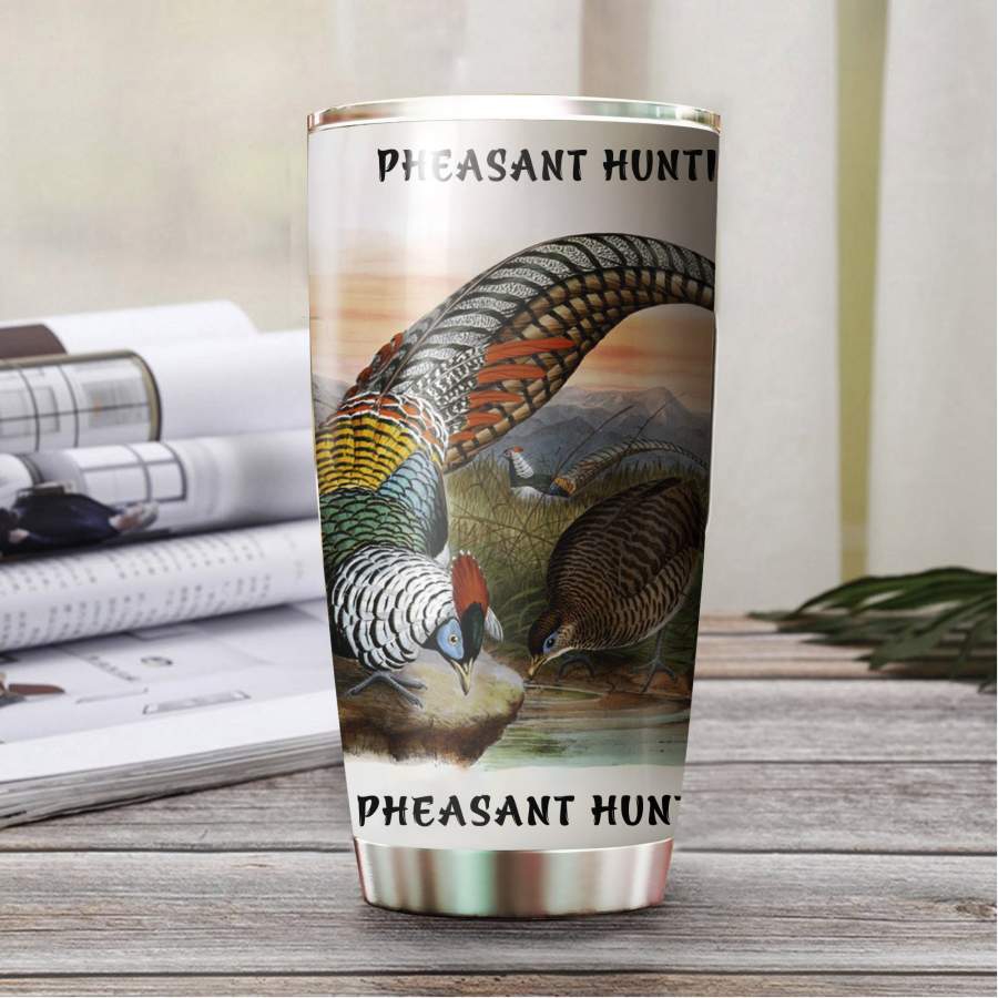 Pheasant Hunting Stainless Steel Tumbler