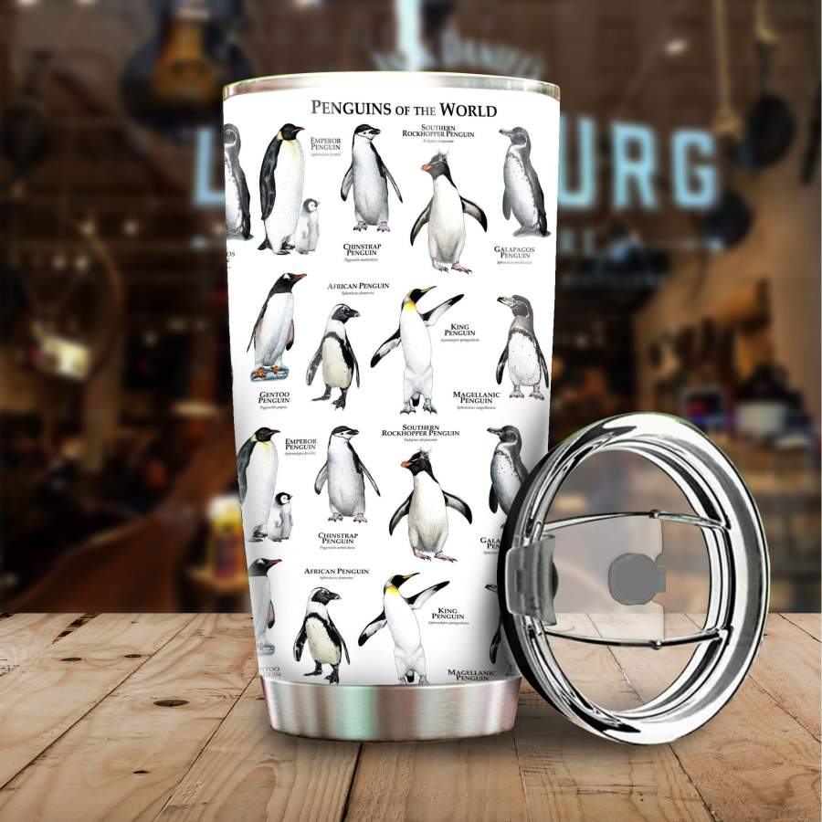 Penguins Of The World Stainless Steel Tumbler