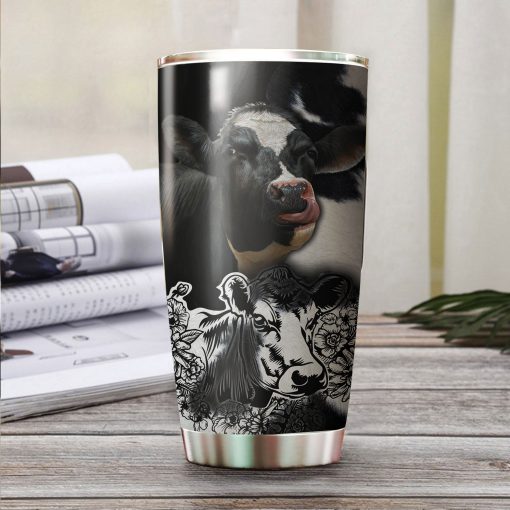 Beautiful Dairy Cow Stainless Steel Tumbler, Gifts For Mom, Personalized Fathers Day Gifts, Good Gifts For Mom, Gifts To Grandpa, Gift For Best Friend