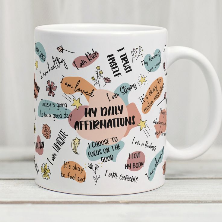 My Daily Affirmations Mug, Daily Affirmation Mug, Self Love Mug, Positive Vibes Mug, Mindfulness Mug, Affirmations Gift, Law Of Attraction