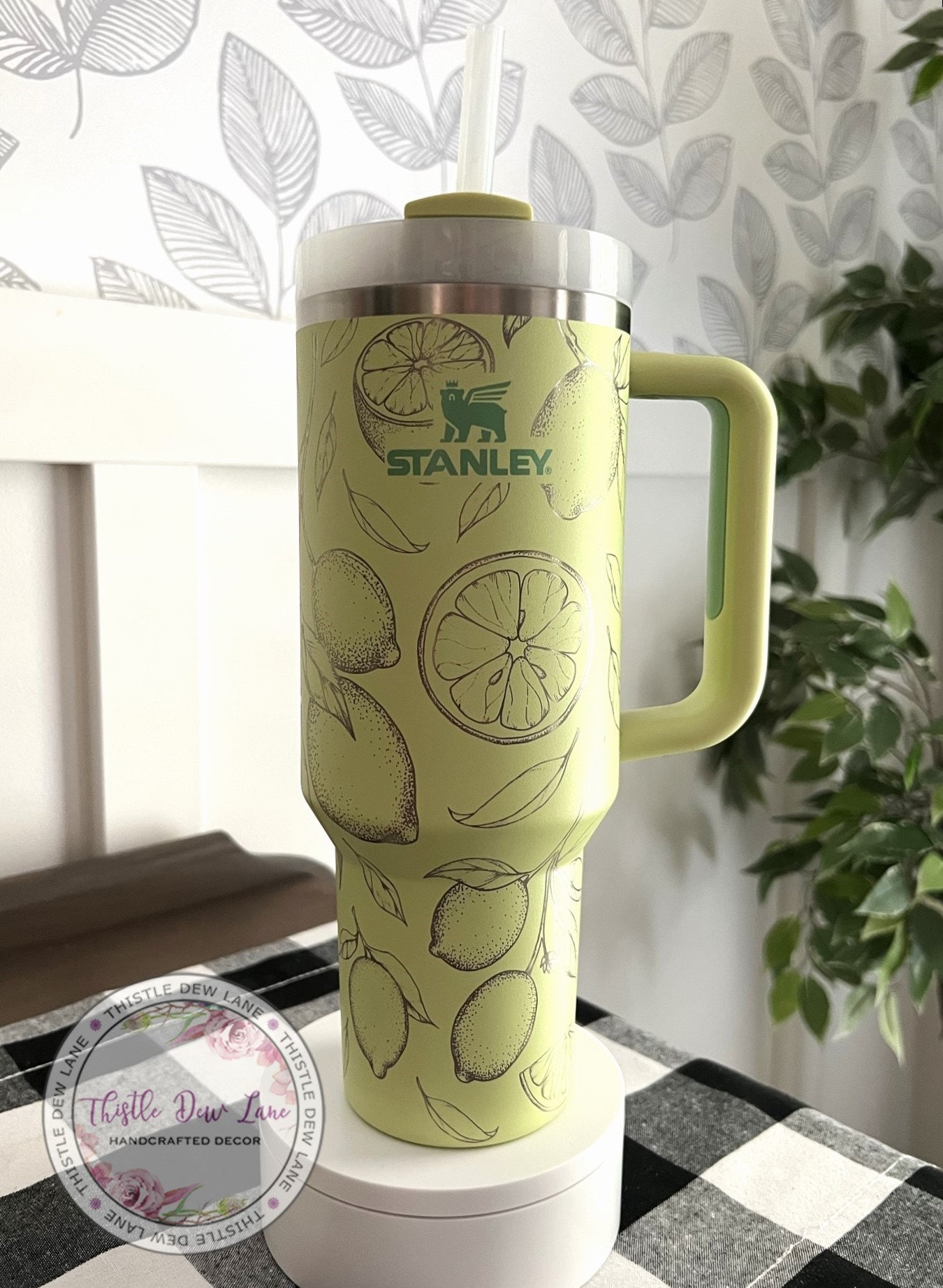 40oz tumbler, 30oz tumbler, Lemon tumbler, Laser engraved tumbler, Summer 40-ounce tumbler, Custom Stanley tumbler, 40 ounce Stanley