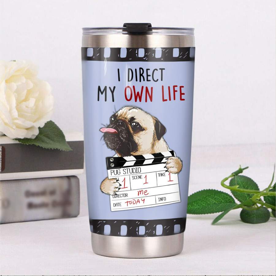 Pug Dog Steel Tumbler MR1304 68O56