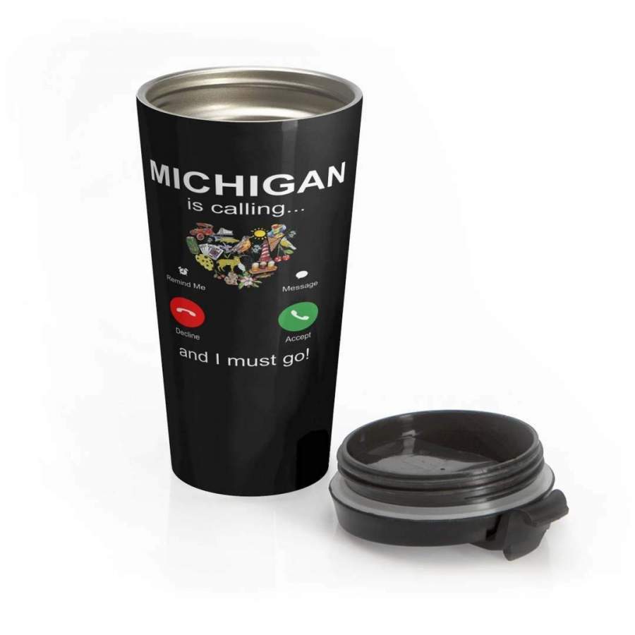 Michigan CL15100087MDT 16oz 20oz Travel Mug Vacuum Sealed Tumblers