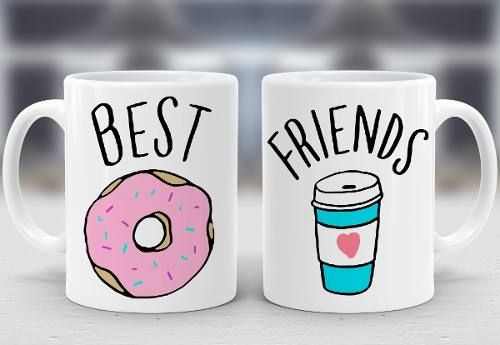 Tazas Cafe Dona Best Friends Mejores Amigas Regalos, Mug