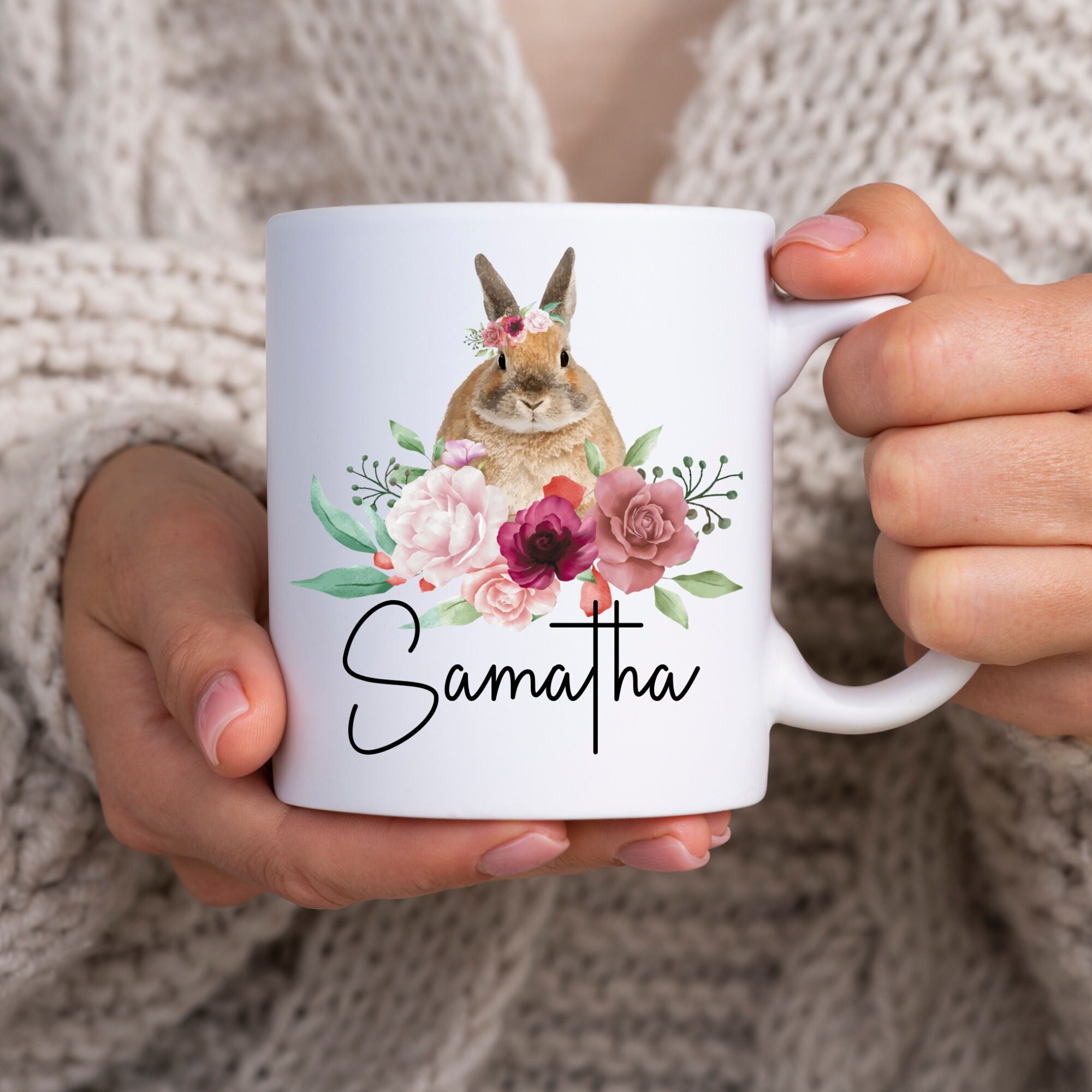 Personalized Easter Bunny Mug, Easter Mug Gift, Personalized Bunny Mug, Easter Gift for Her, Bunny Mug, Easter Mug, Gift for Bunny Lovers