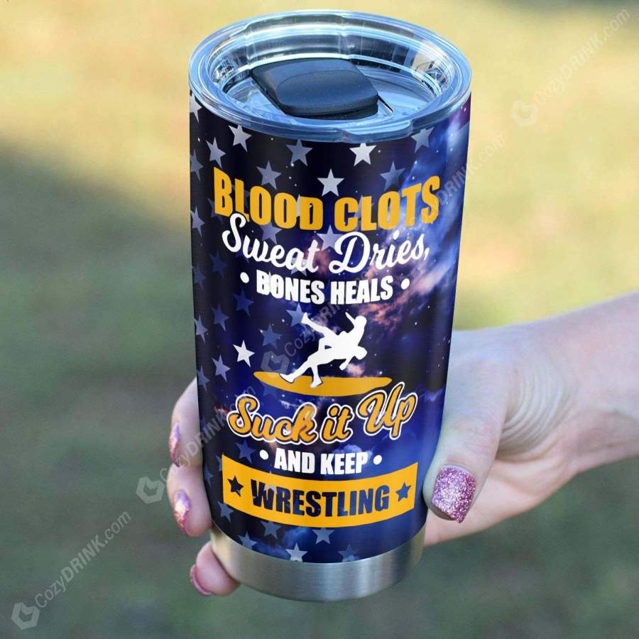 Keep Wrestling Stainless Steel Tumbler K99O6