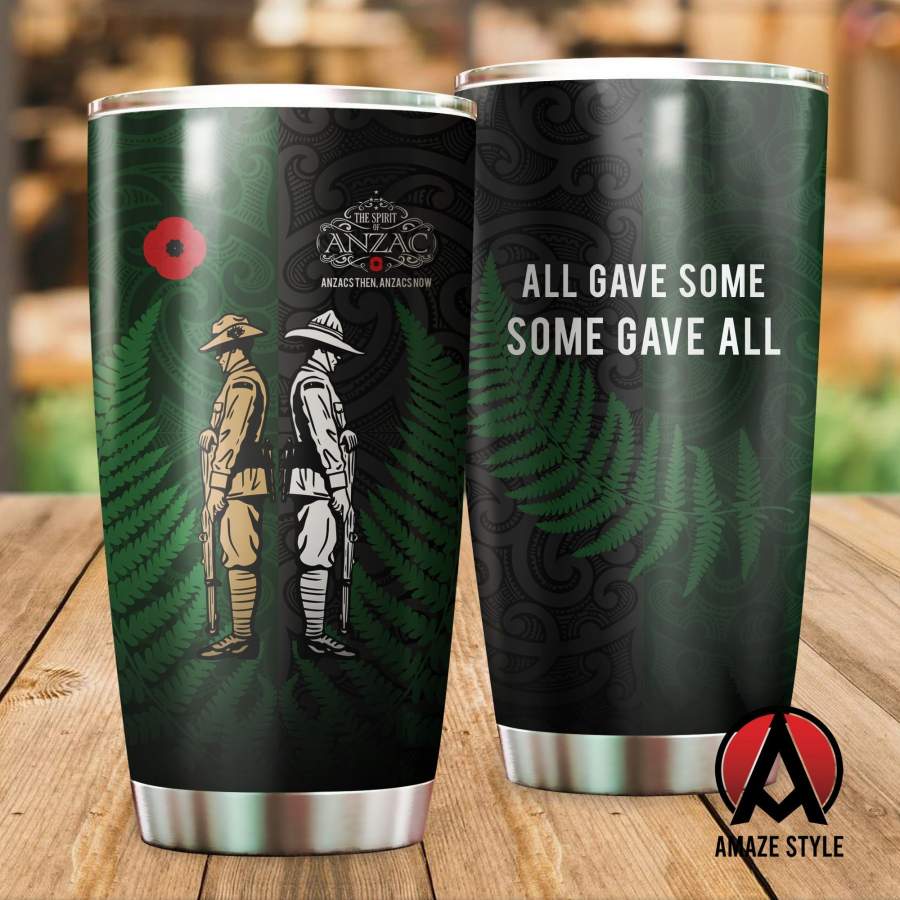 ANZAC day lest we forget Kiwi and Australia Soldier Stainless Steel Tumbler 20 Oz TR180201