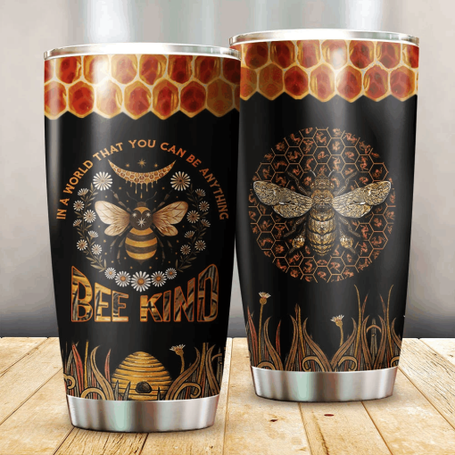 Bee Kind Stainless Steel Insulated Tumbler Cups, Father’S Day Gifts, Birthday Gift For Boyfriend, Gift For Husband, Gifts To Grandpa