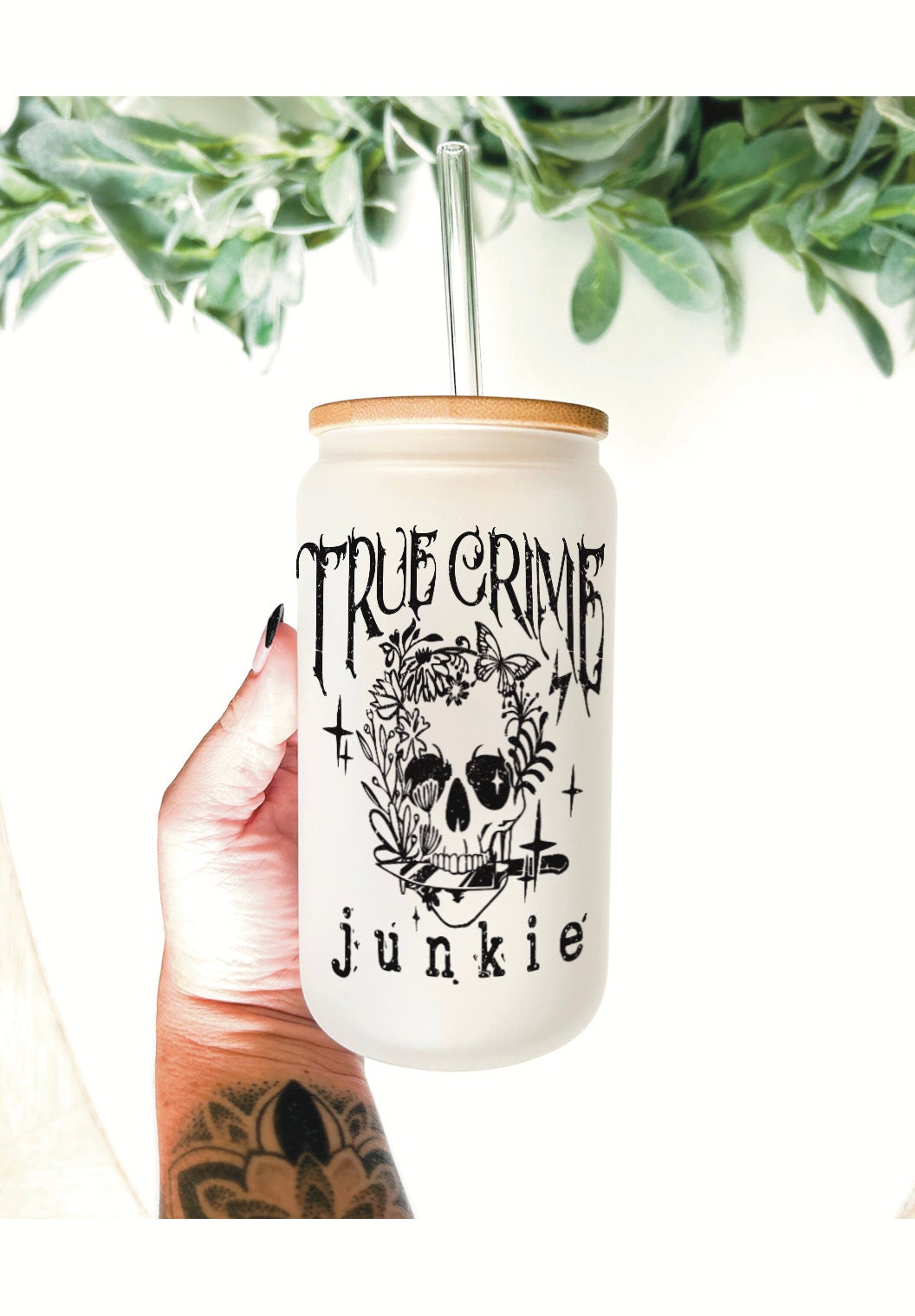 True Crime Junkie water bottle/True Crime Tumbler/ True Crime Junkie Tumbler/ bookish tumbler/ bookish water bottle