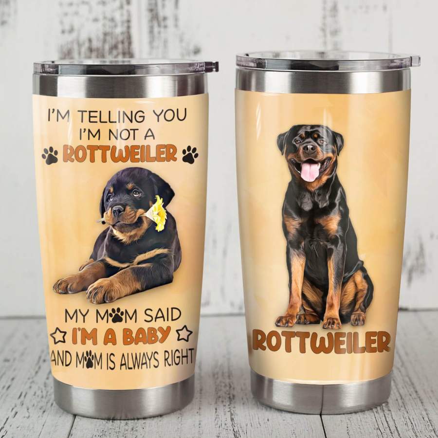 Rottweiler Dog Steel Tumbler MR1106 68O52