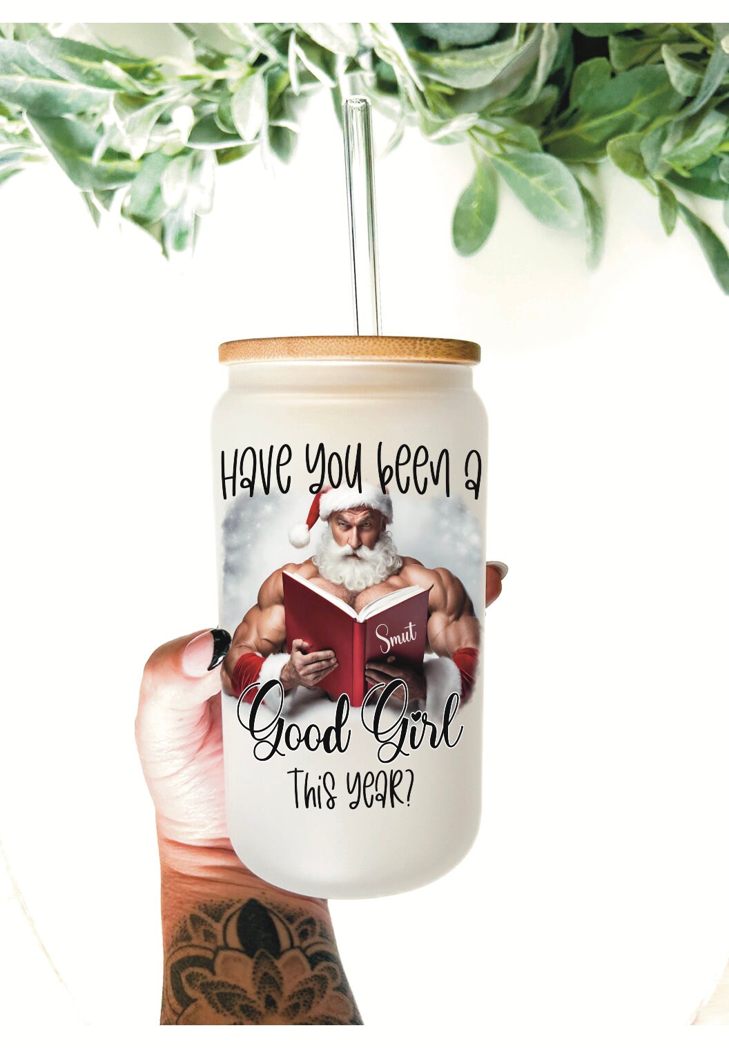 Have you been a good girl tumbler/ Naughty Santa Christmas Cup/ Pink Christmas Tumbler/ Mama gift