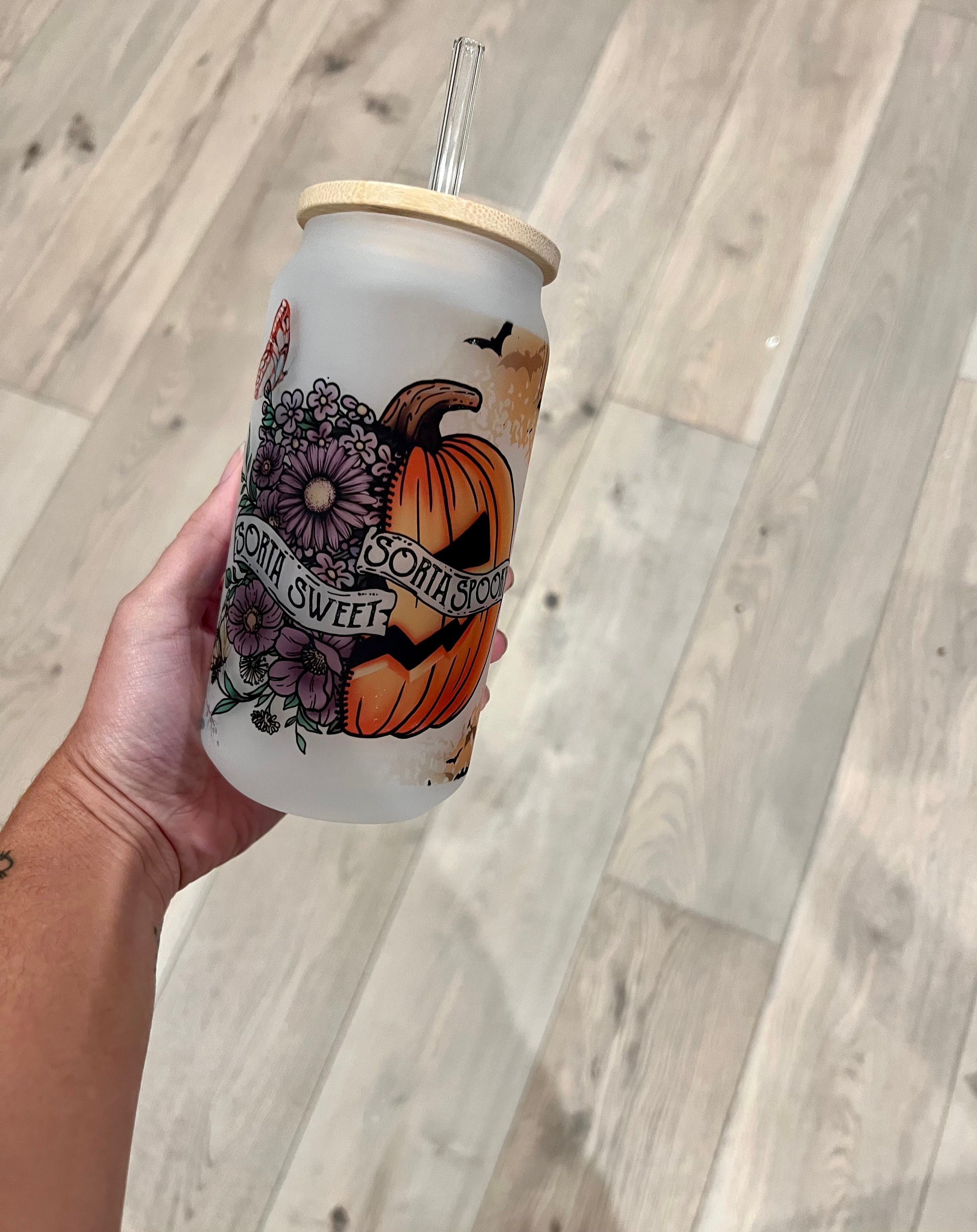 Sorta Sweet Sorta Spooky Tumbler, Halloween Gifts, Halloween Tumbler, Halloween Cup With Straw, Halloween Tumbler With Straw