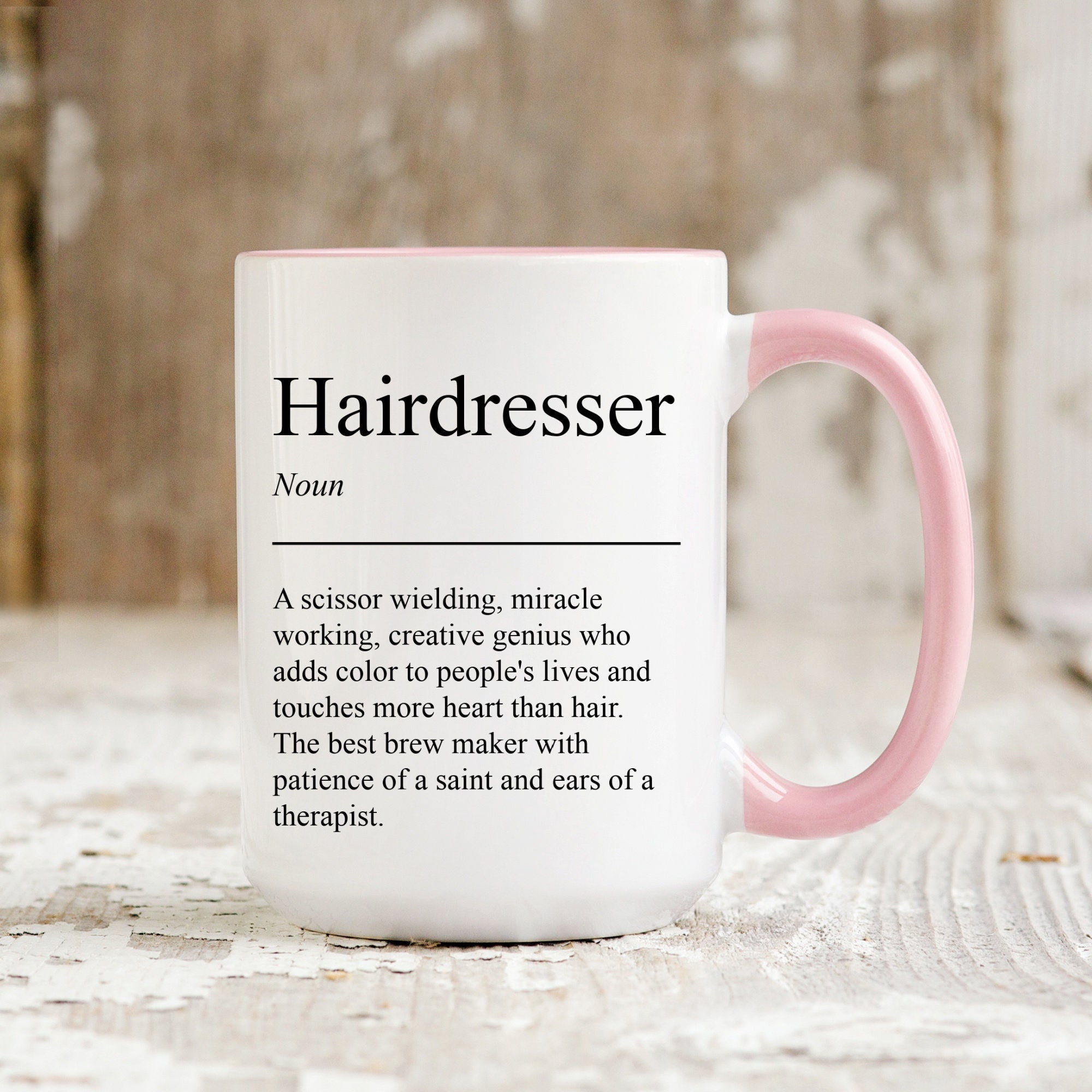 Hairdresser Gifts, Hairdresser Mug, Hairdresser Definition Mug, Salon Decor, Personalized Hairstylist Gift, Hairapist Mug, Birthday Gift