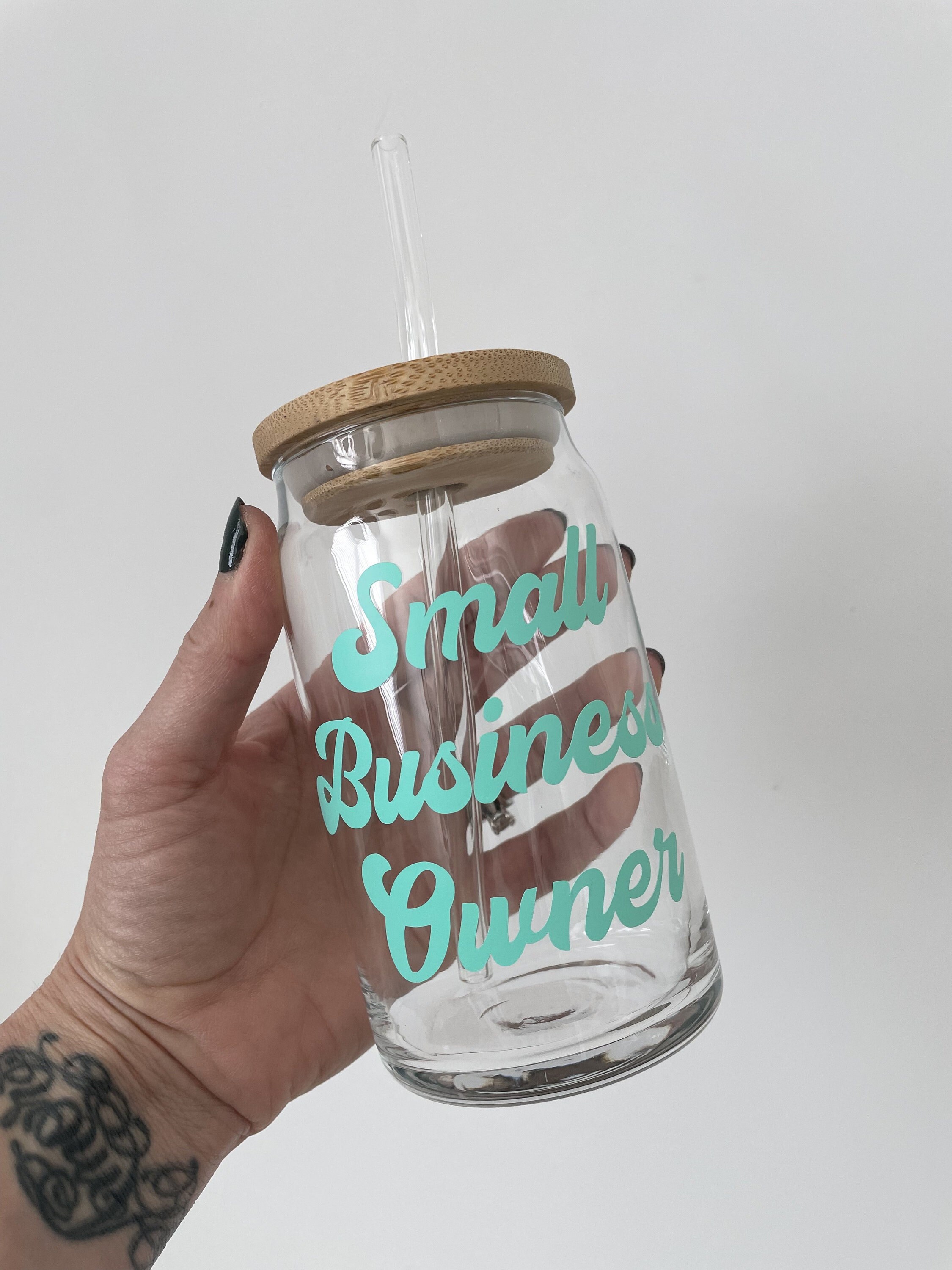 Small Business Owner Iced Coffee Cup, Gift For Small Business Owner, Valentines Day Gift