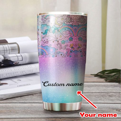 Personalized Your Name Love Unicorn Stainless Steel Tumbler, Good Gifts For Mom, Birthday Gift For Wife, Gift For Girlfriend, 60Th Birthday Ideas