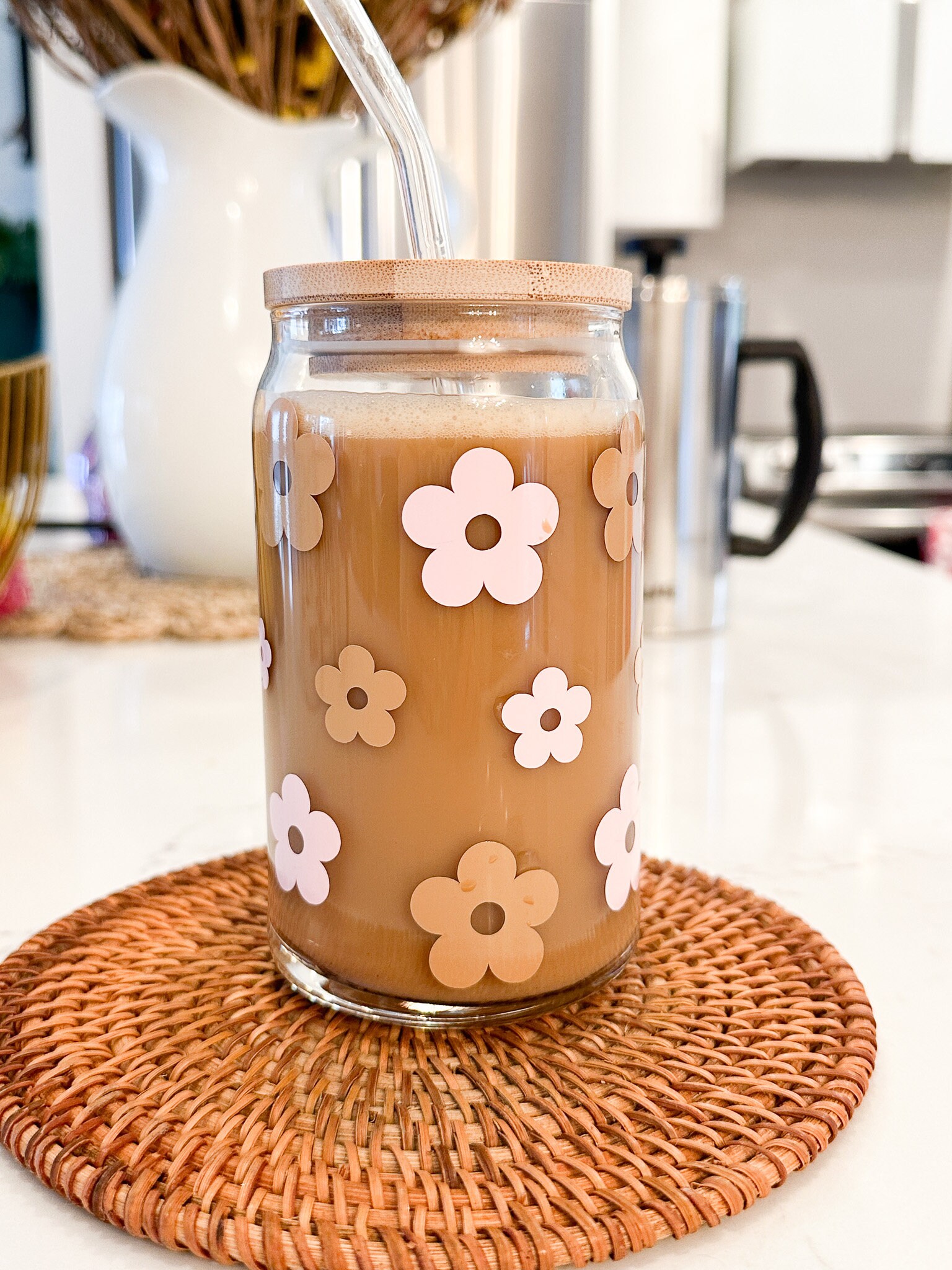 Teacher Glass Coffee Cup, Half Teacher Half Coffee, Ice Coffee Drink, Name, Teacher Appreciation Gift, 16 oz Glass, Back to School Gift