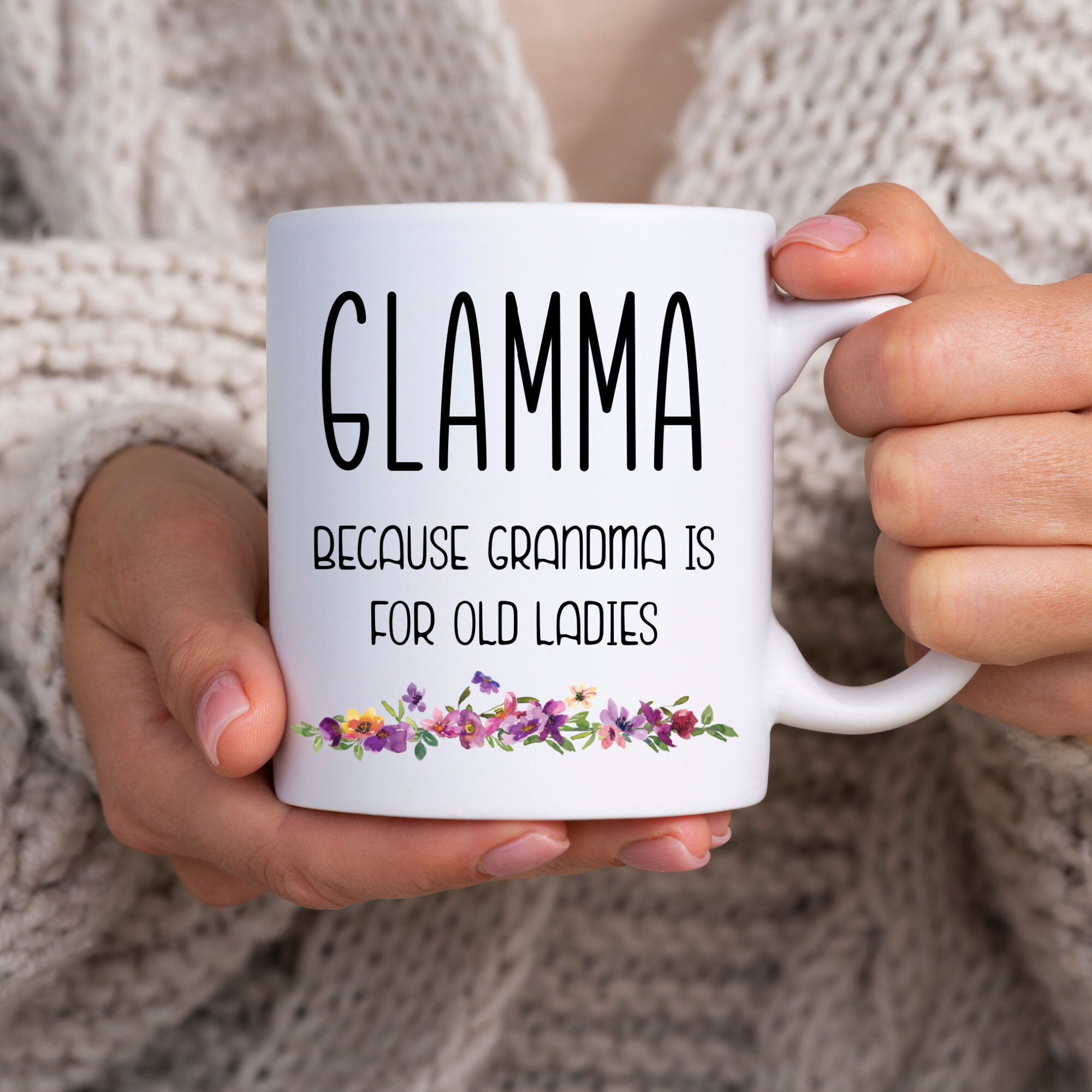 Personalized Glamma Mug, New Grandma Announcement Coffee Mug, Pregnancy Reveal Cup, Glamma Gift, New Glamma Gift Ideas