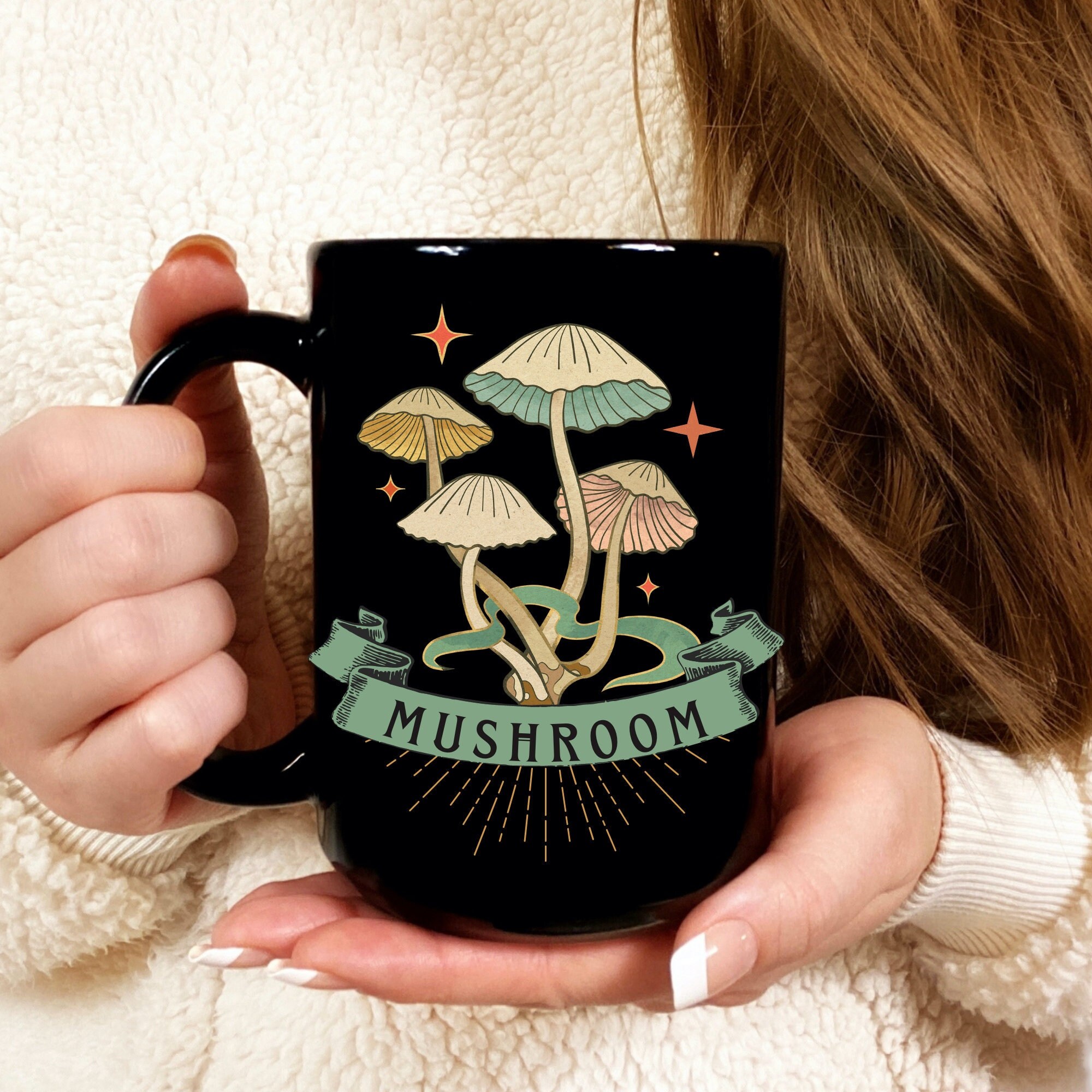 Mushroom Mug, Autumn Mug, Magic Mushrooms, Merry Mushroom, First Day of Fall, Forest Mug, Fall Coffee Mug