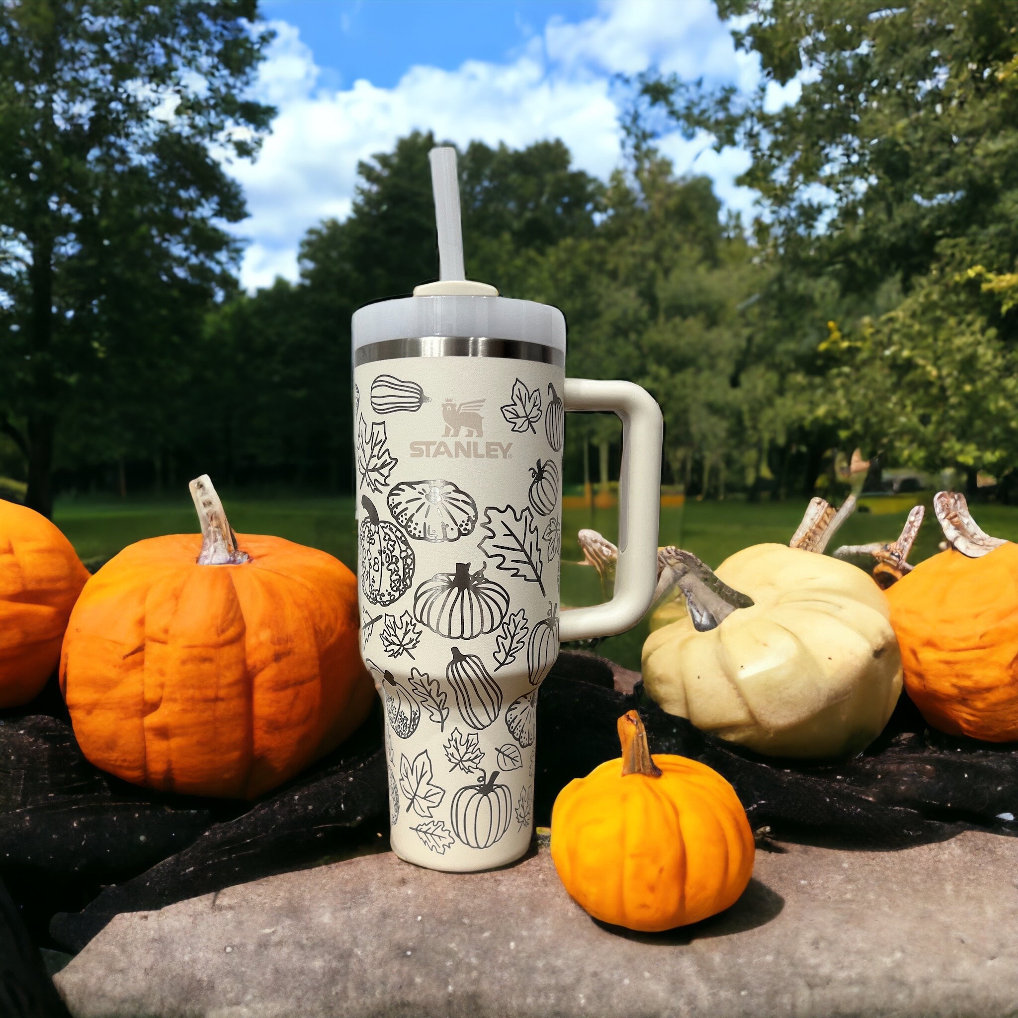 Fall Pumpkins Engraved Stanley Cup 40oz