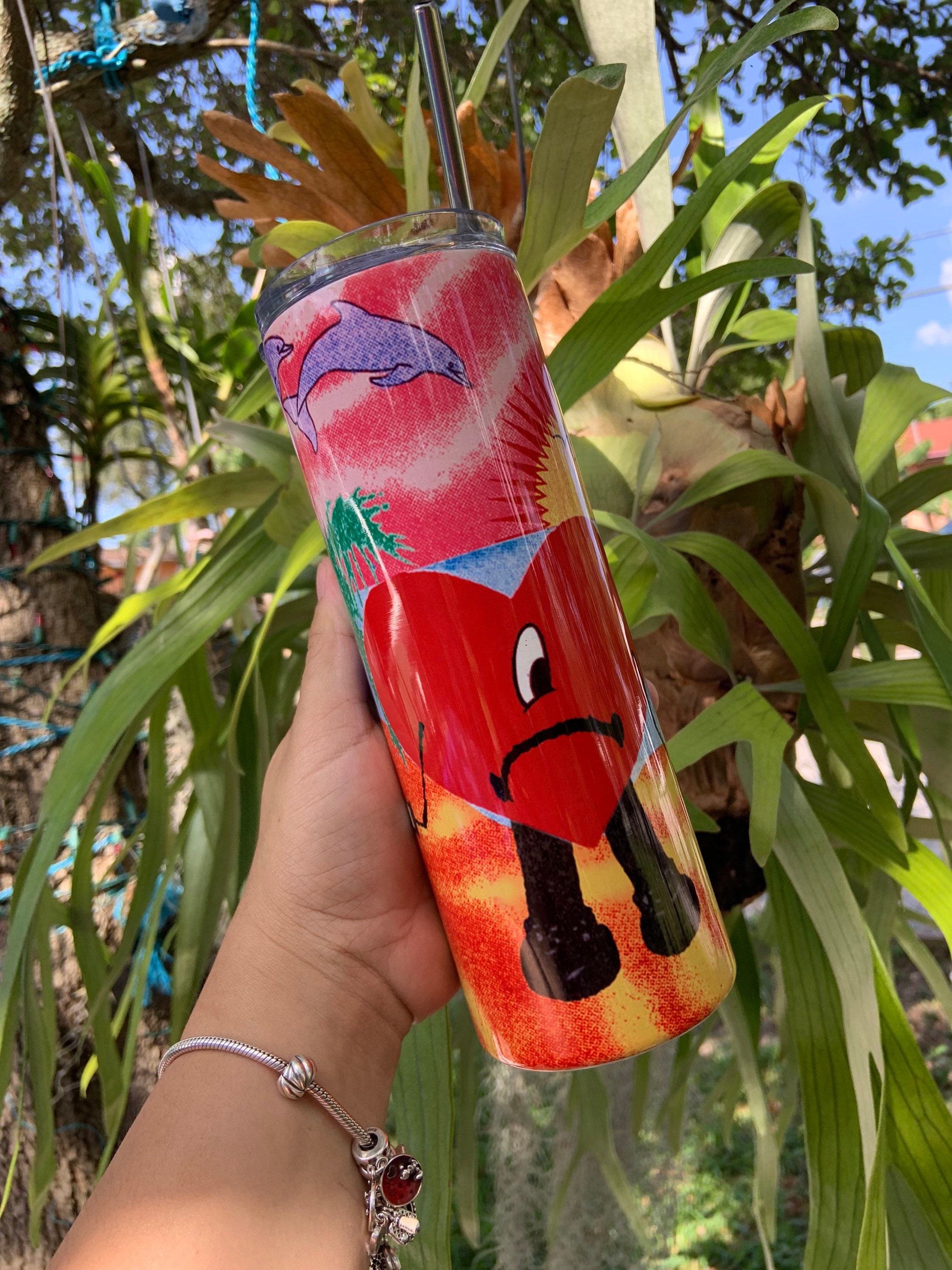 Bad Bunny, Un verano sin ti Bad Bunny tumbler, Skinny Tumbler