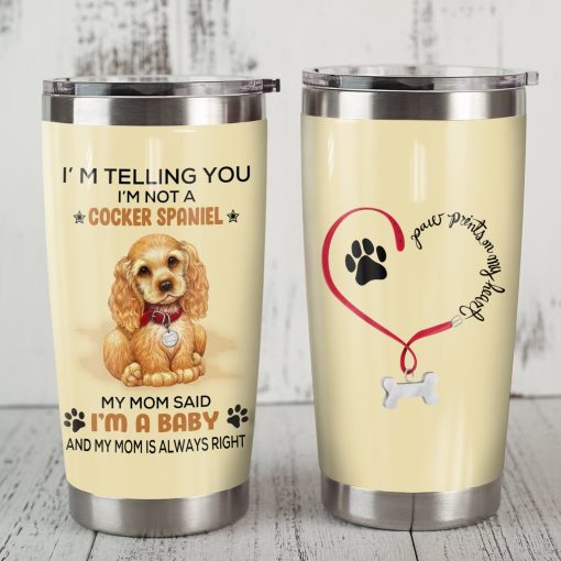 Cocker Spaniel Dog Steel Tumbler, Best Gifts For Mom, First Mother’S Day Gift, Gifts For Grandma, Mother’S Day Ideas, Gift For Girlfriend