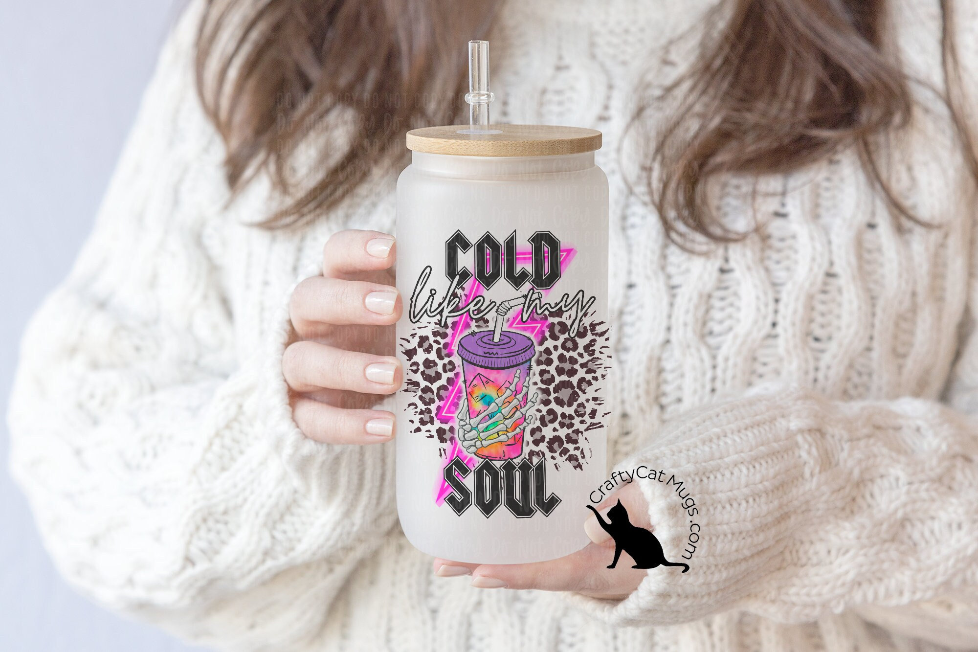 Cold Like My Soul Glass Cup | Skeleton Glass