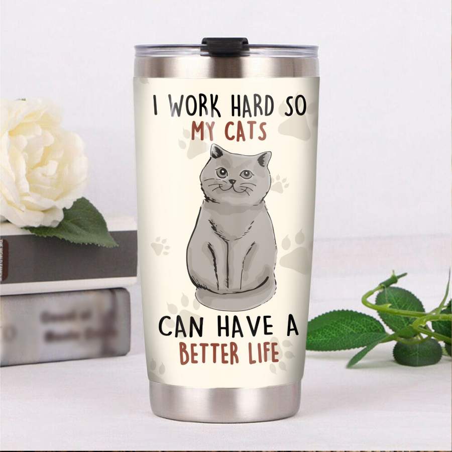 British Shorthair Cat Steel Tumbler MR1804 69O56