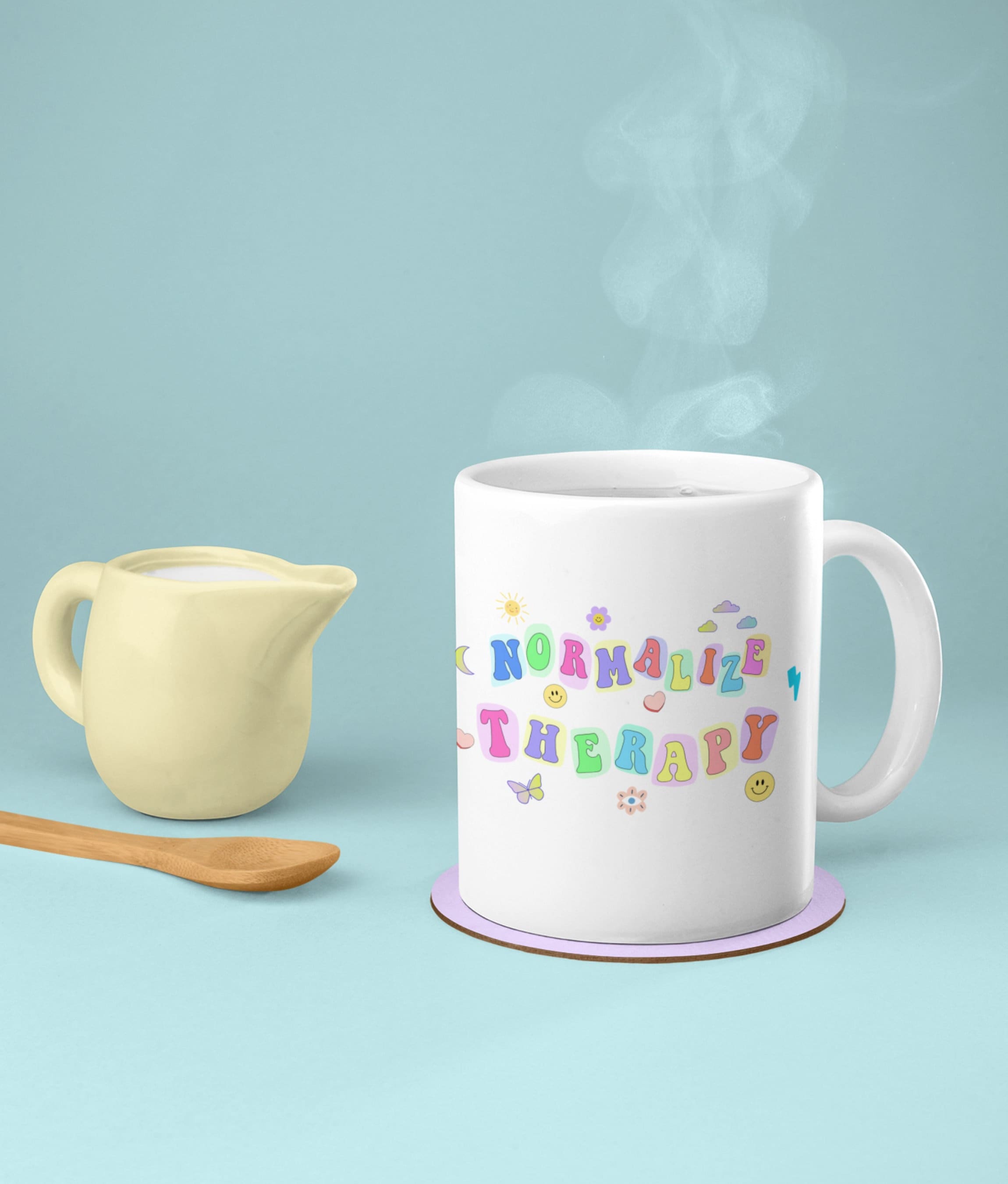 Normalize Therapy, Therapy Mug, Mental Health Mug,  Mugs For Therapist, Therapist Office Decor, Counselor Office Decor Gift For Psychologist