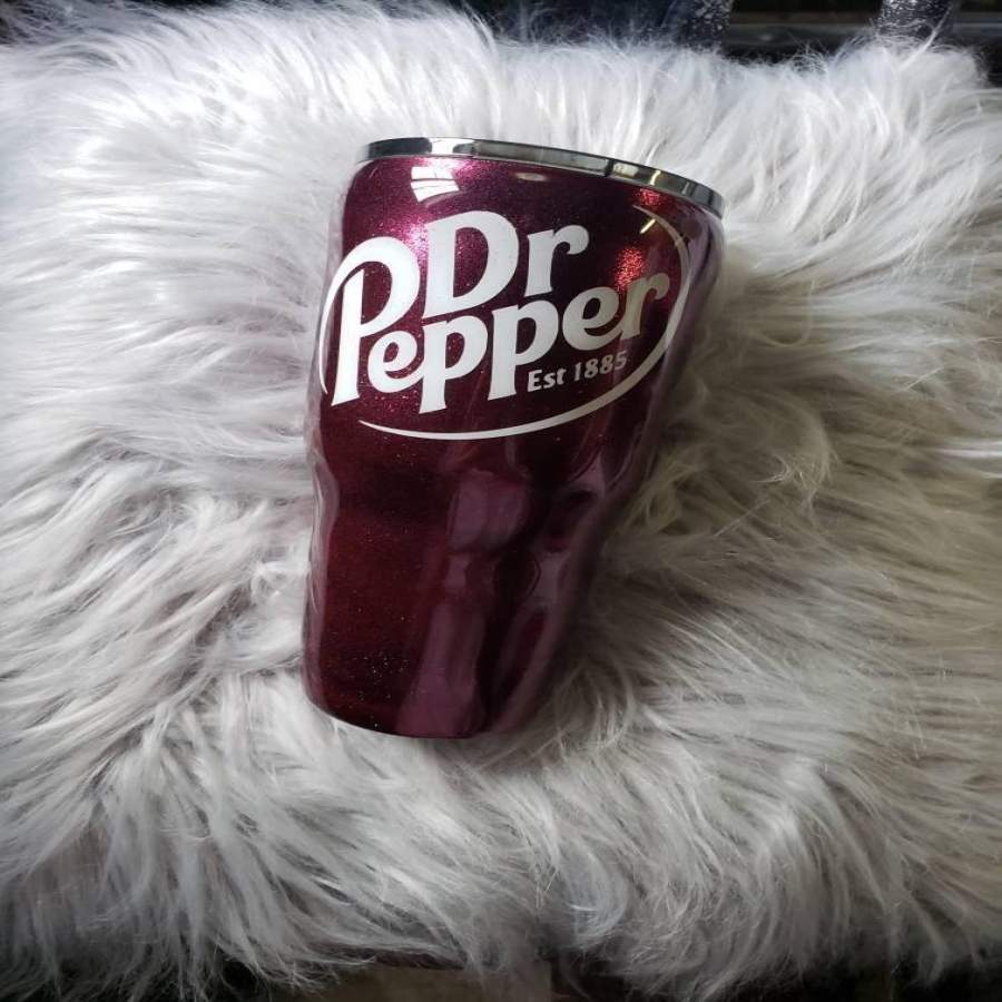 Dr pepper Personalized Glitter Tumbler, Monogram Tumbler, Glitter Cup, Glitter Tumbler, Glitter Stainless steel