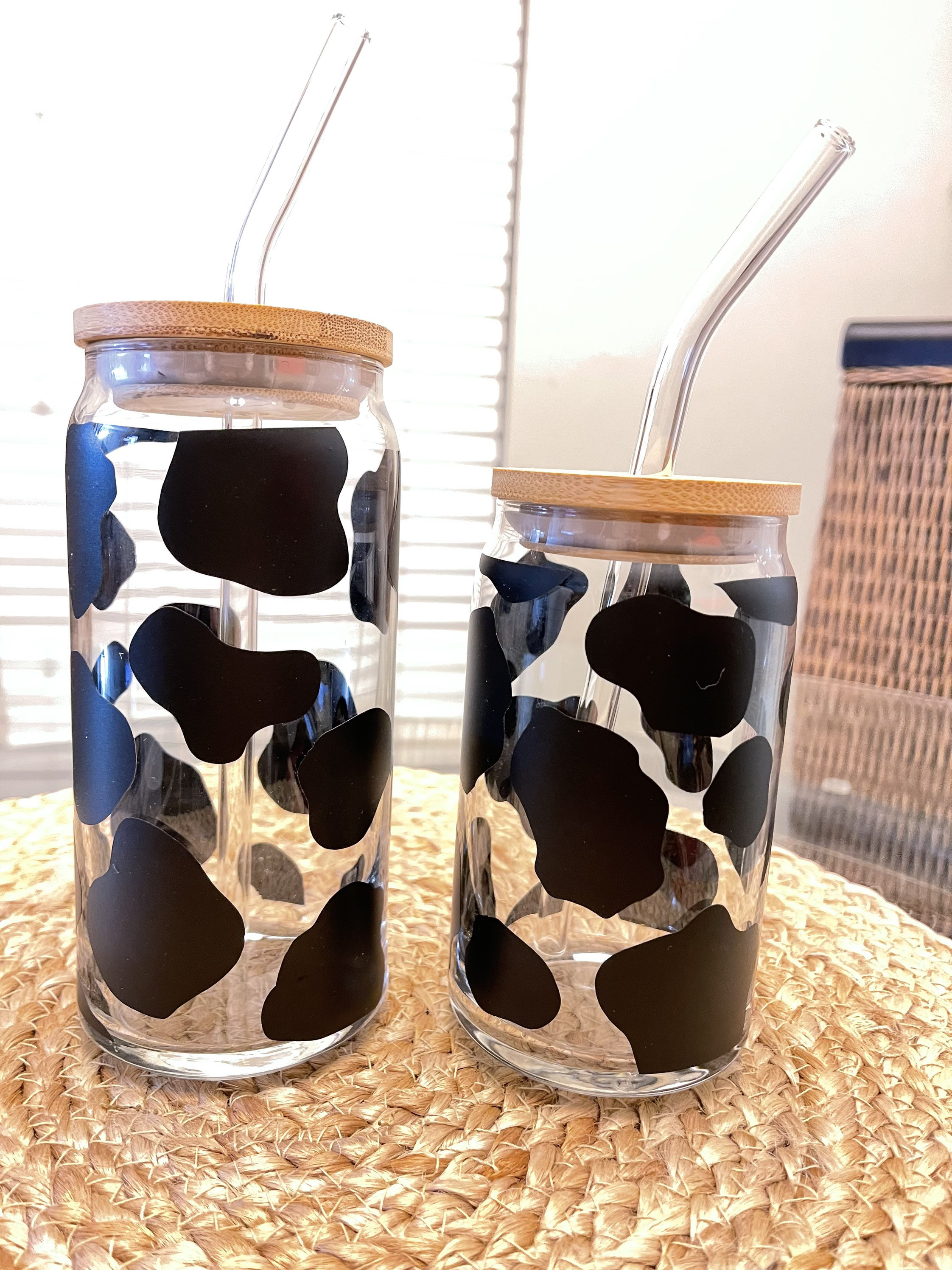 Beer Can Glass  | customized gifts | Best Friend gifts | coffee glass | iced coffee glass | cow print glass| cow coffee glass