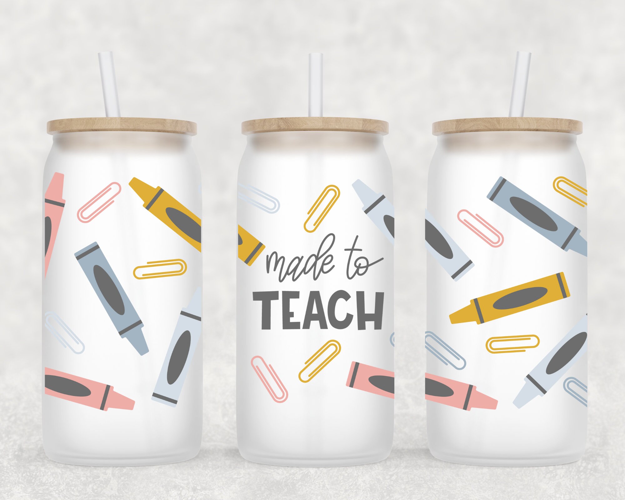 Made to Teach Beer Glass Jar | Gift for Teacher | Iced Coffee  Glass | Iced Coffee Cup | Gift for Her | Beer Can Glass | Teacher Mug