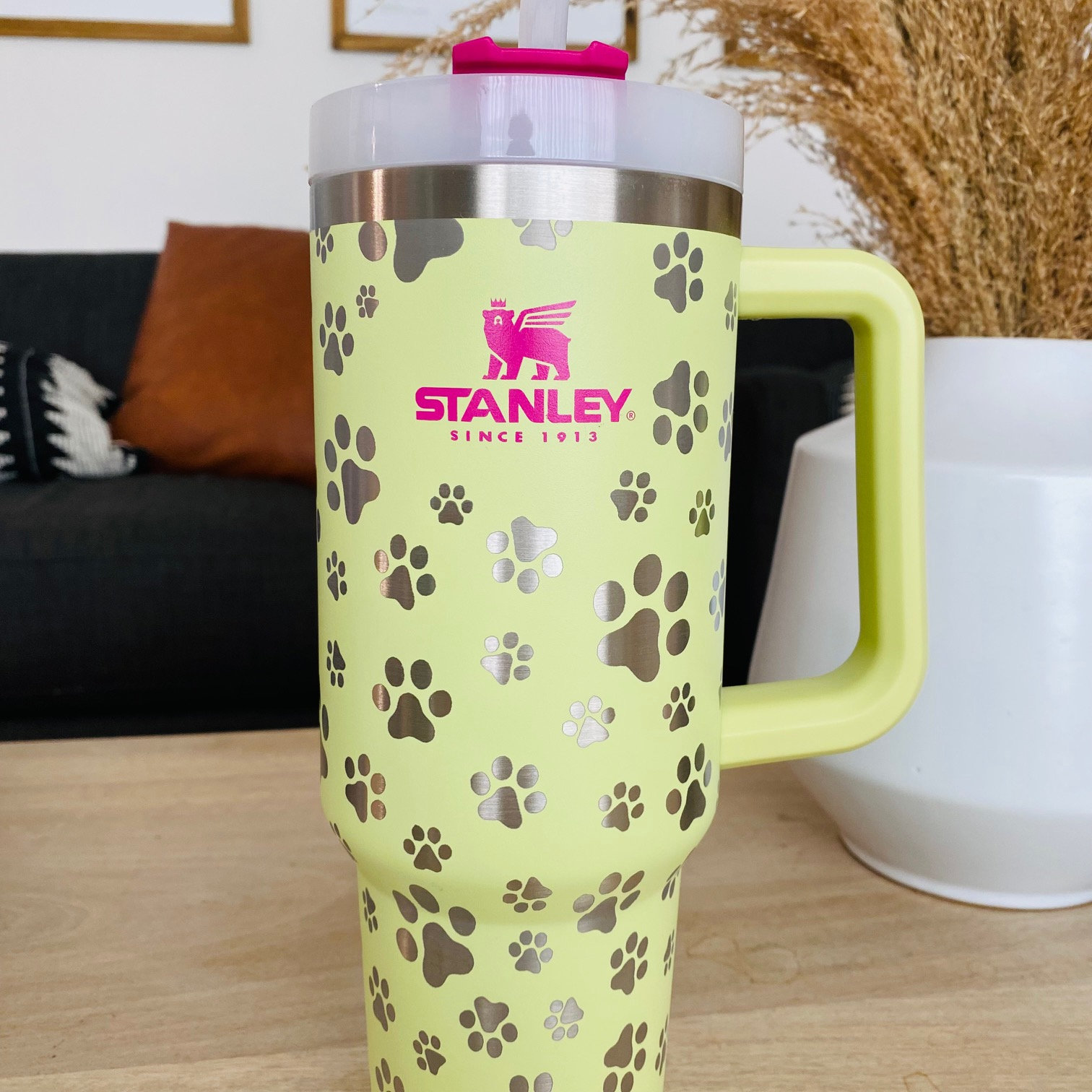 Paw Print Engraved Stanley Adventure Quencher 40oz tumbler