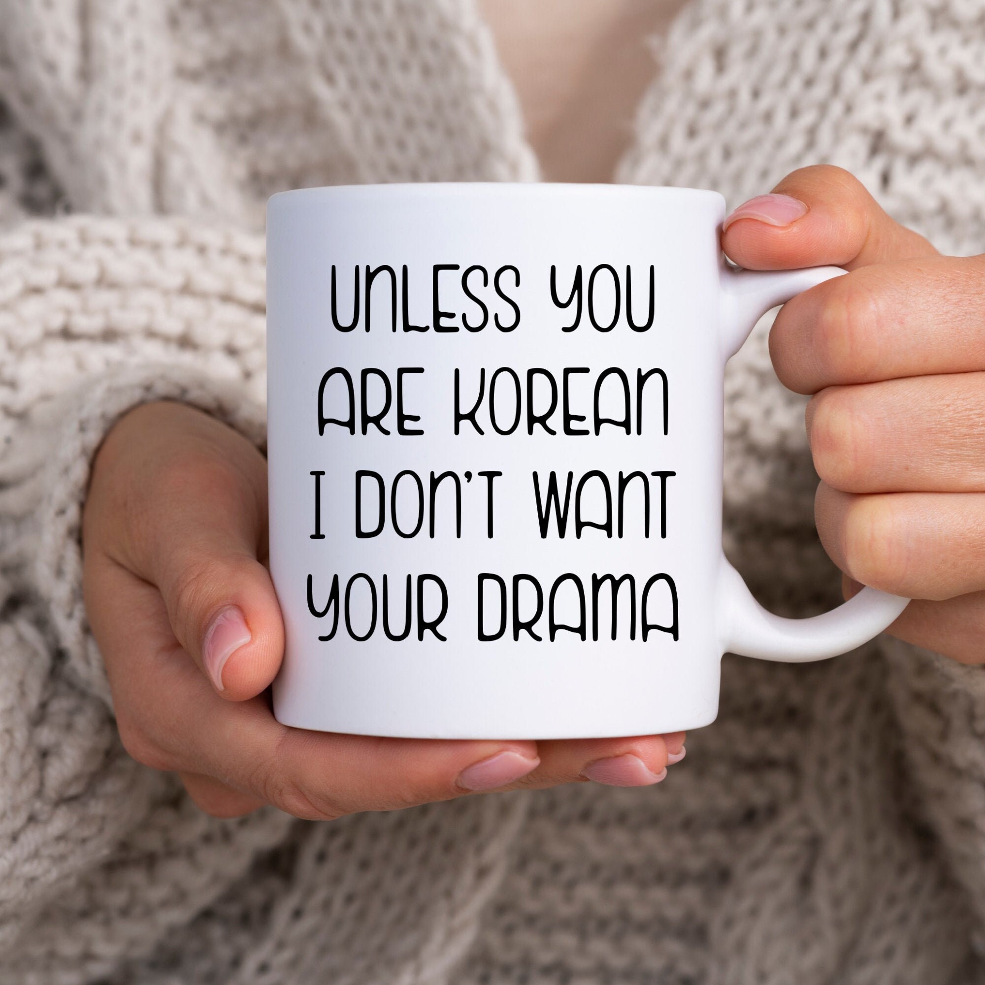 Funny Gift for Korean Drama Lovers K Drama Funny Korean Mug Gift Ideas For K-Drama Addicts Gift Idea For Office Co-Worker or Friend