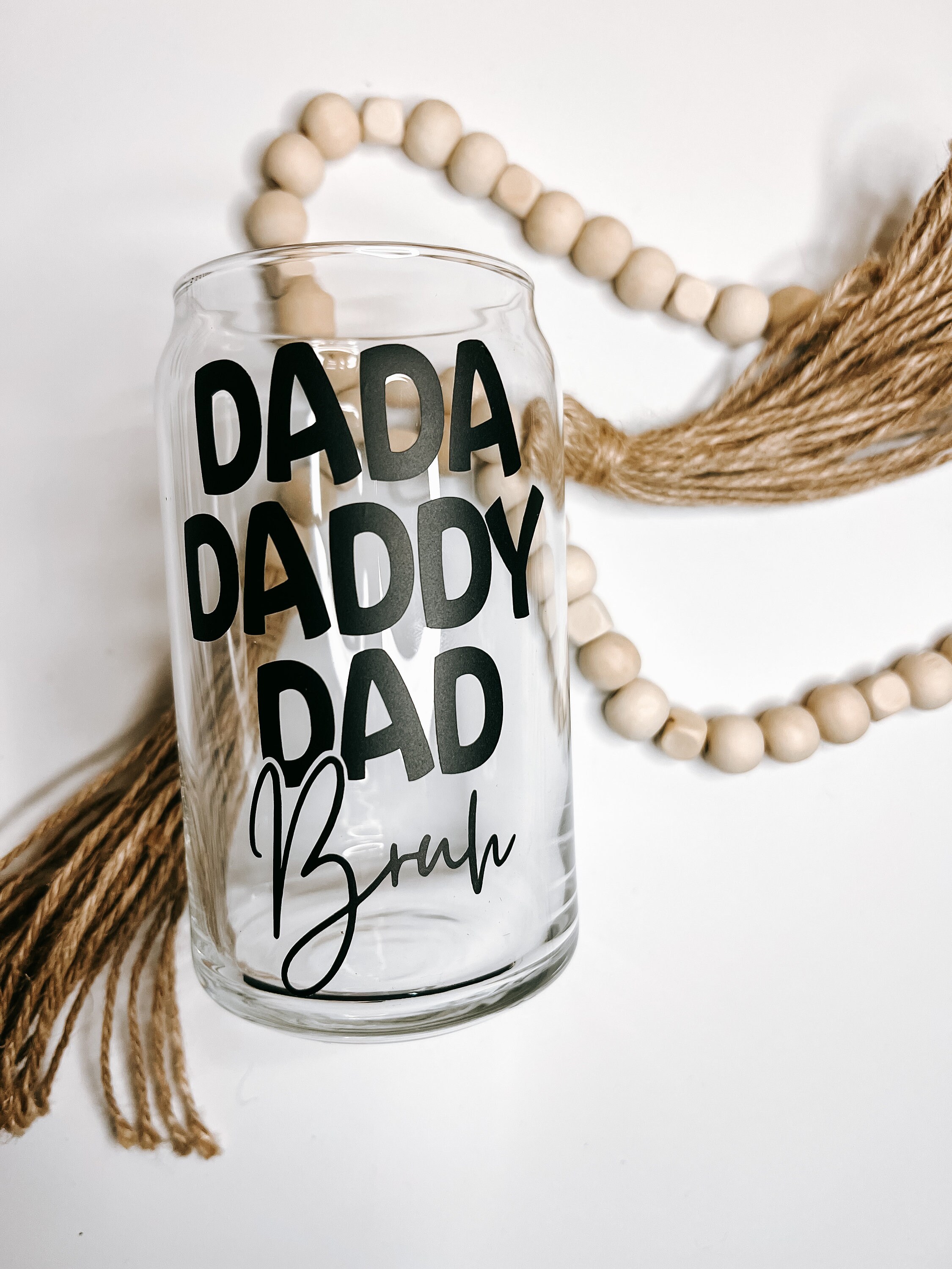 Dada daddy dad bruh can glass | Fathers Day | gift ideas | beer can glass