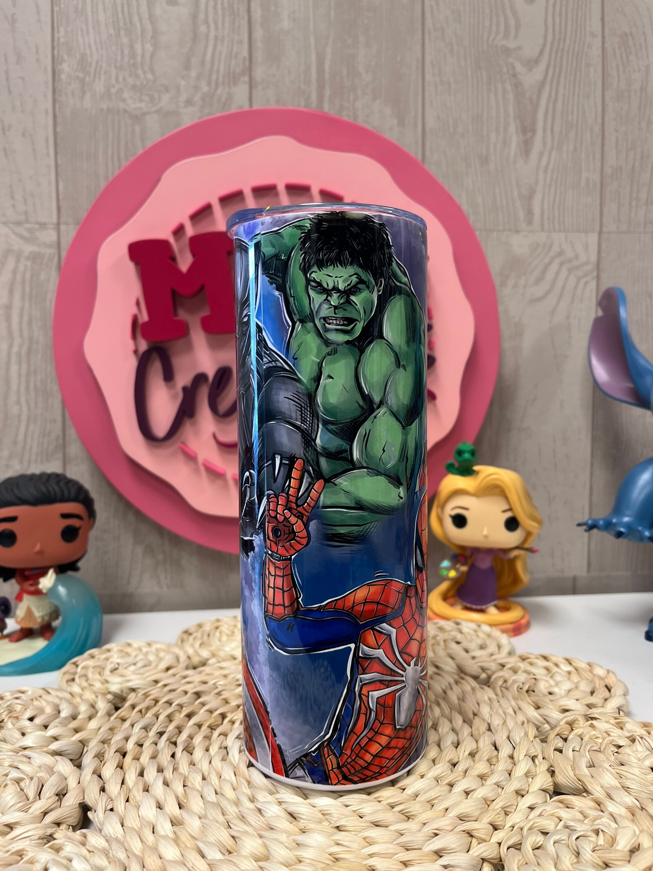 Súper héroes custom tumbler, Heroes tumbler, Super heroes tumbler