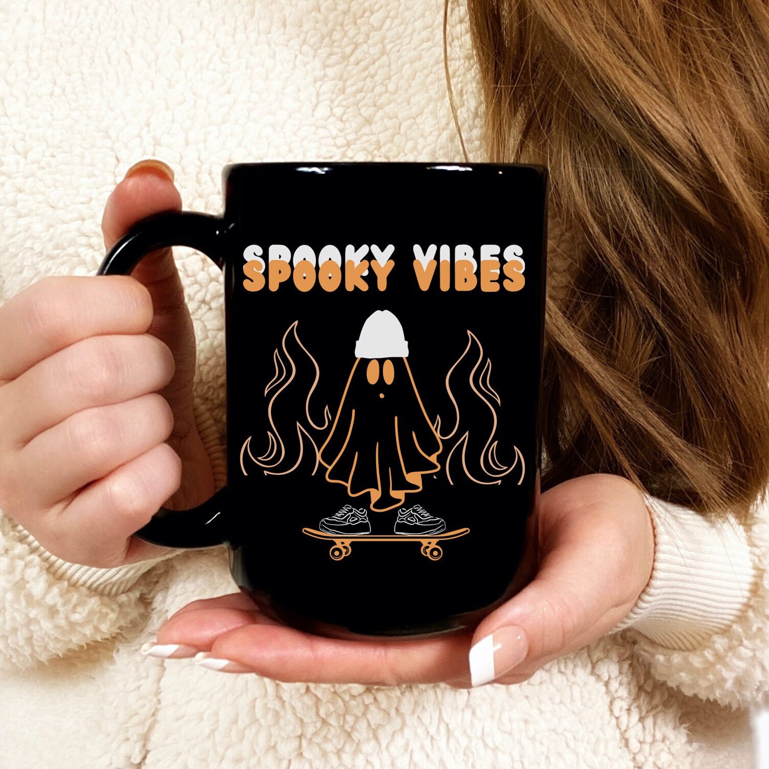 Ghost Mug, Autumn Mug, First Day of Fall, Fall Coffee Mug, Witchy Mug, Jumbo Mug, Stay Spooky