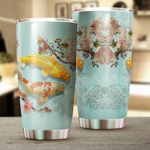 Love Koi Stainless Steel Tumbler, Mother’S Day Ideas, Mother Of The Bride Gifts, Gift For Brother, Gift For Girlfriend, Gift For Friend